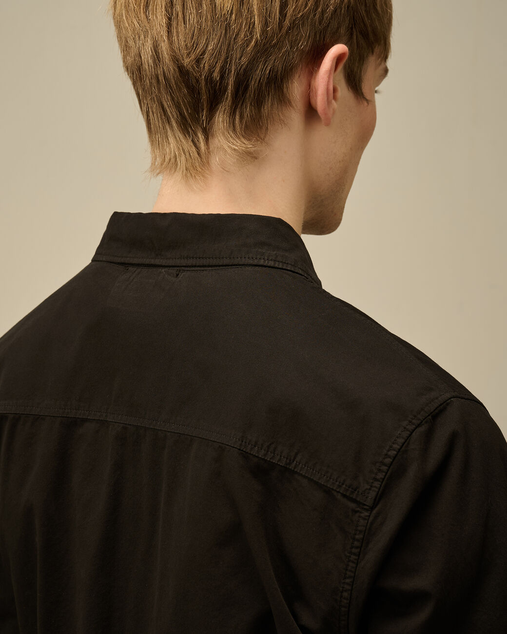 Organic Gabardine Full Zip Overshirt C.P. Company® - Black