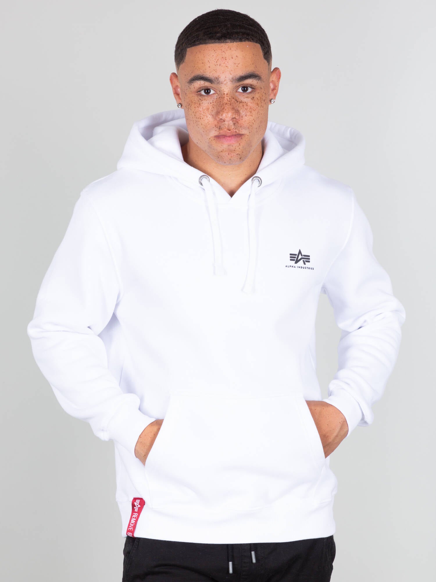 Basic Hoody Small Logo Alpha Industries - White