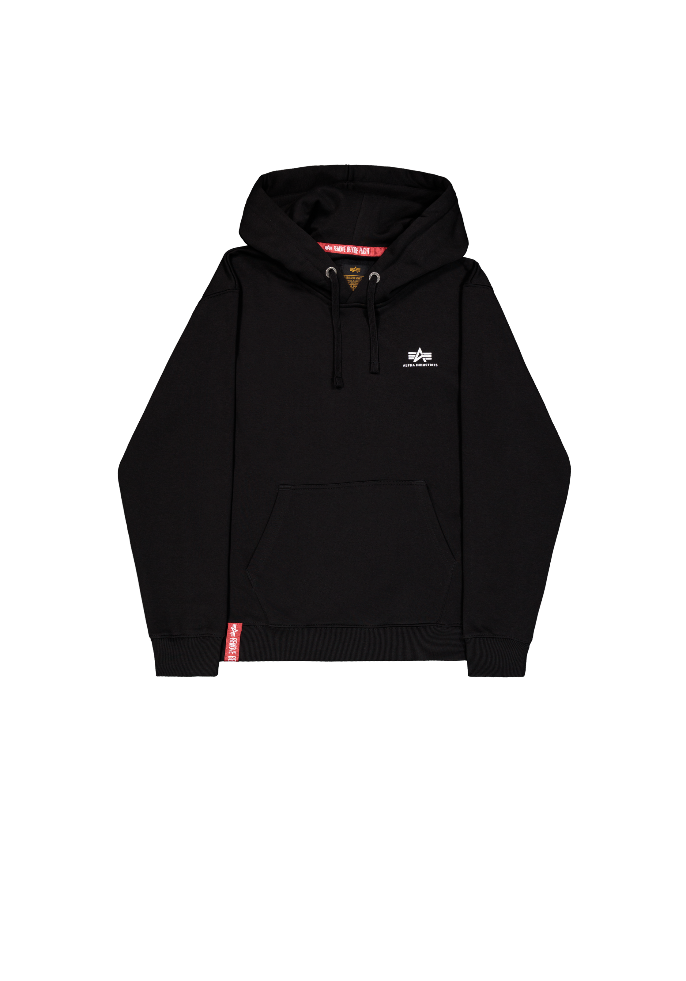 Basic Small Logo Hoodie Alpha Industries AW25 - Black