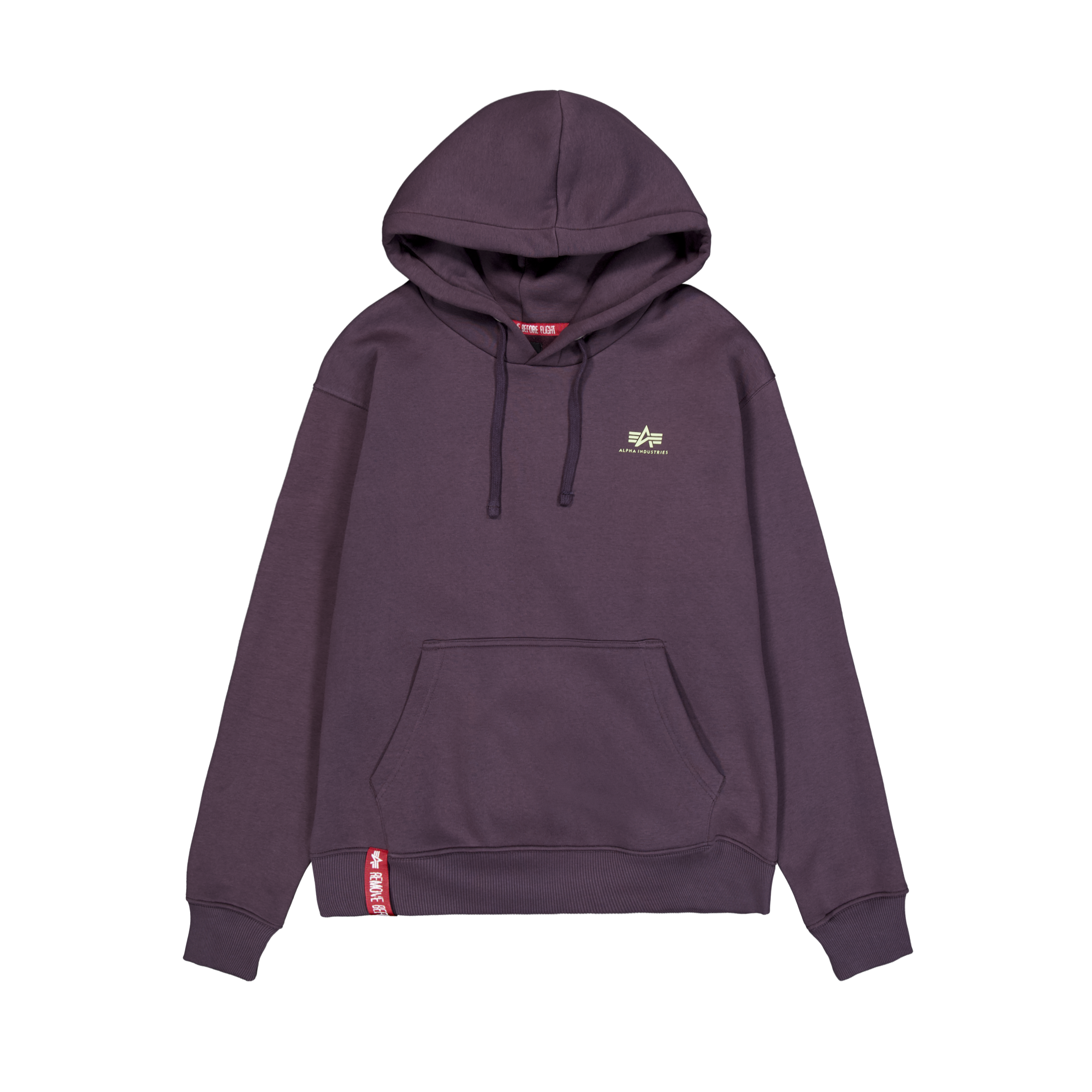 Basic Hoody Small Logo Alpha Industries - Plum