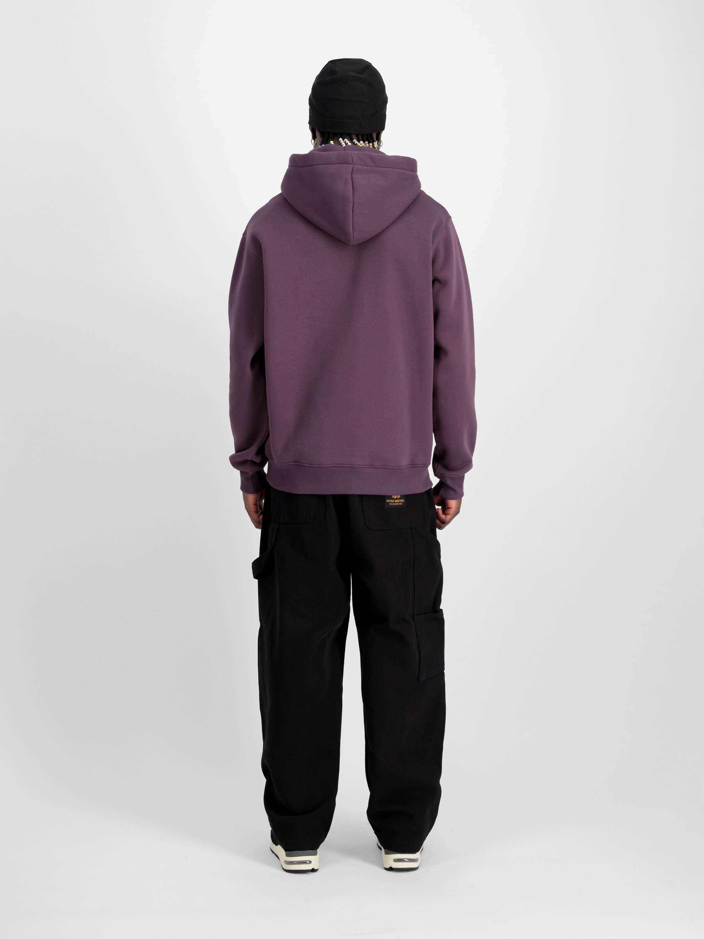 Basic Hoody Small Logo Alpha Industries - Plum