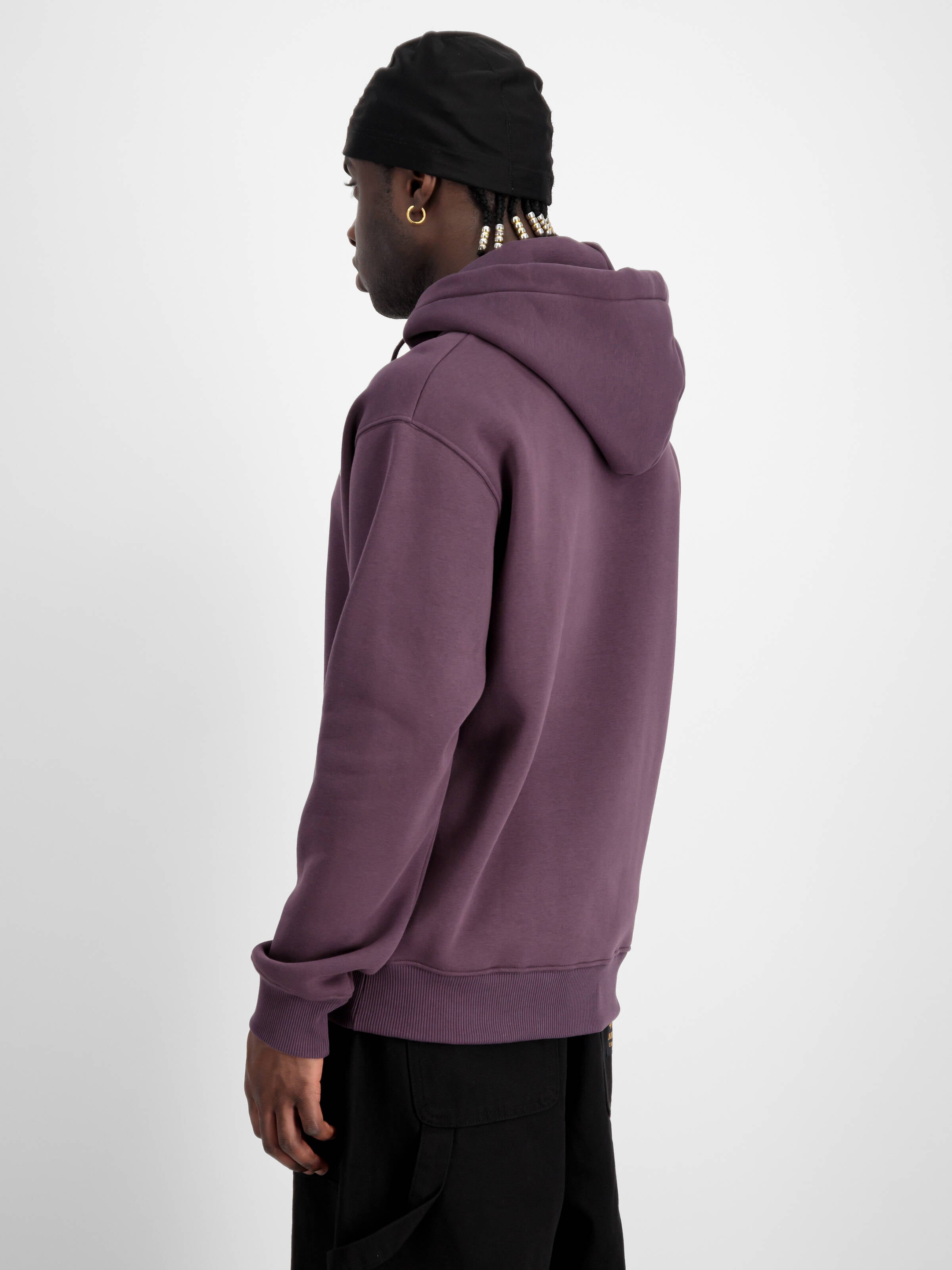 Basic Hoody Small Logo Alpha Industries - Plum