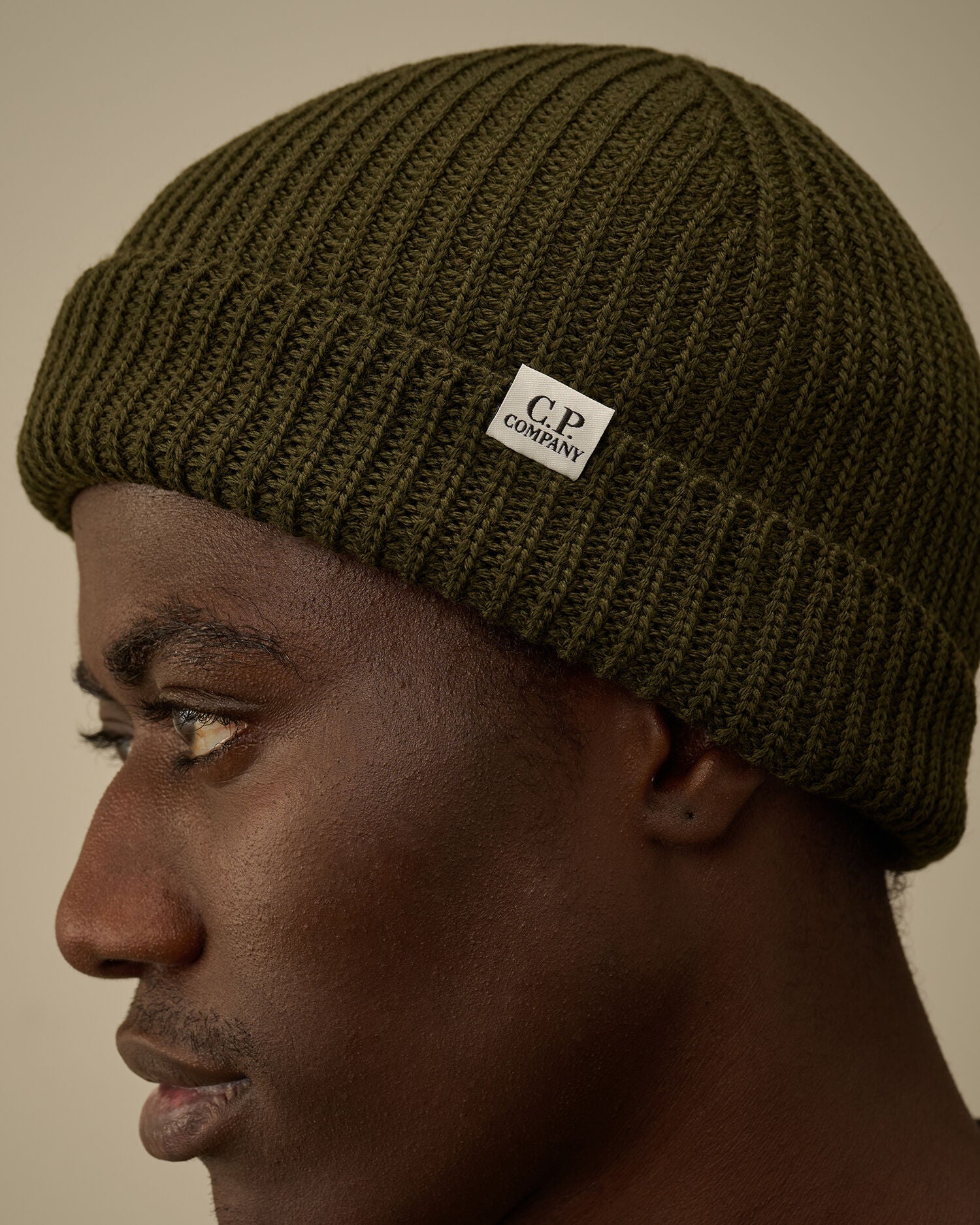 Extrafine Merino Fisherman Beanie CP Company® AW25 - Ivy Green