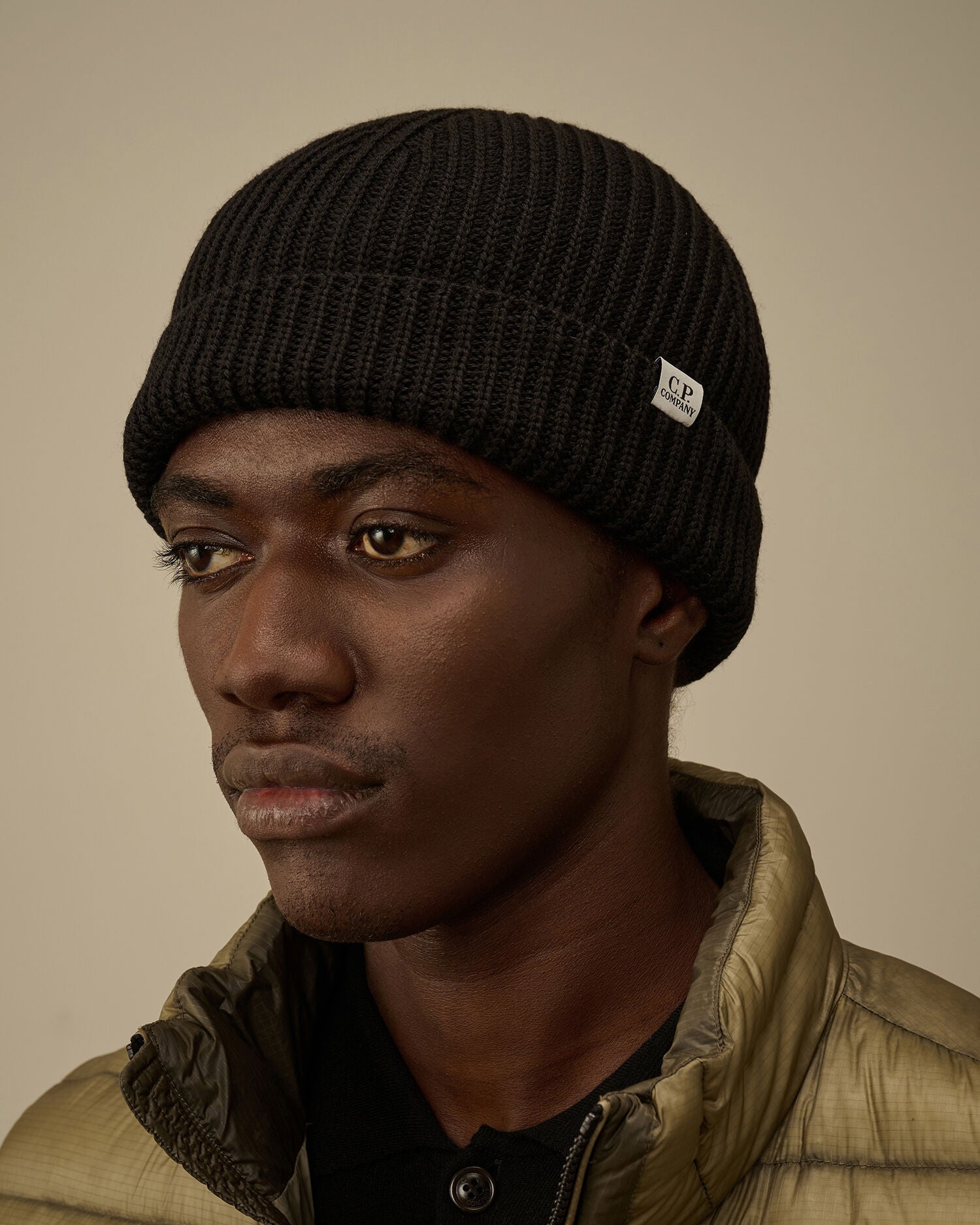 Extrafine Merino Fisherman Beanie CP Company® AW25 - Black