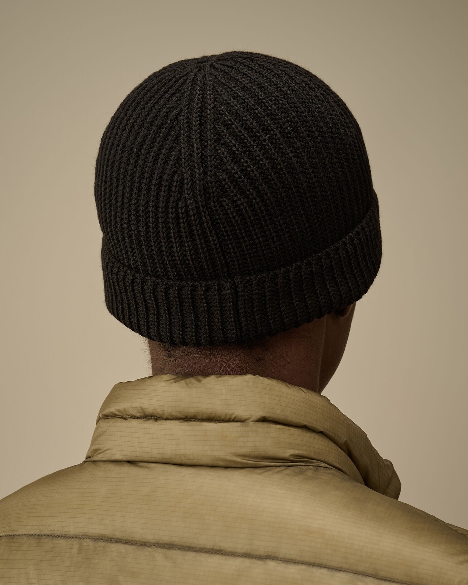 Extrafine Merino Fisherman Beanie CP Company® AW25 - Black