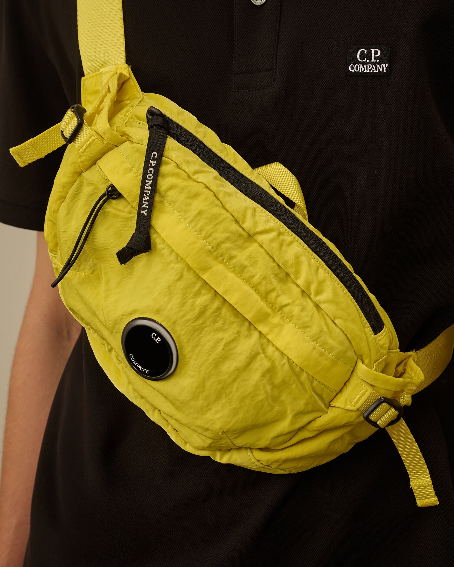 Nylon B Lens Crossbody Pack CP Company® AW25 - Green Sheen Yellow