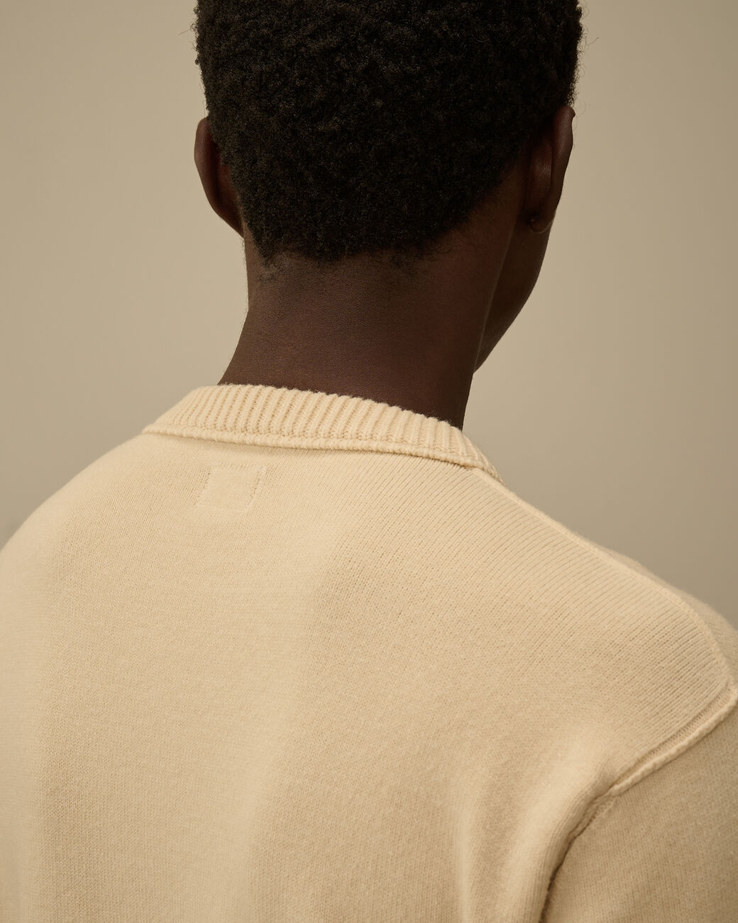 Soft Cotton Stretch Crewneck Sweater CP Company® AW25 - Pistachio Shell