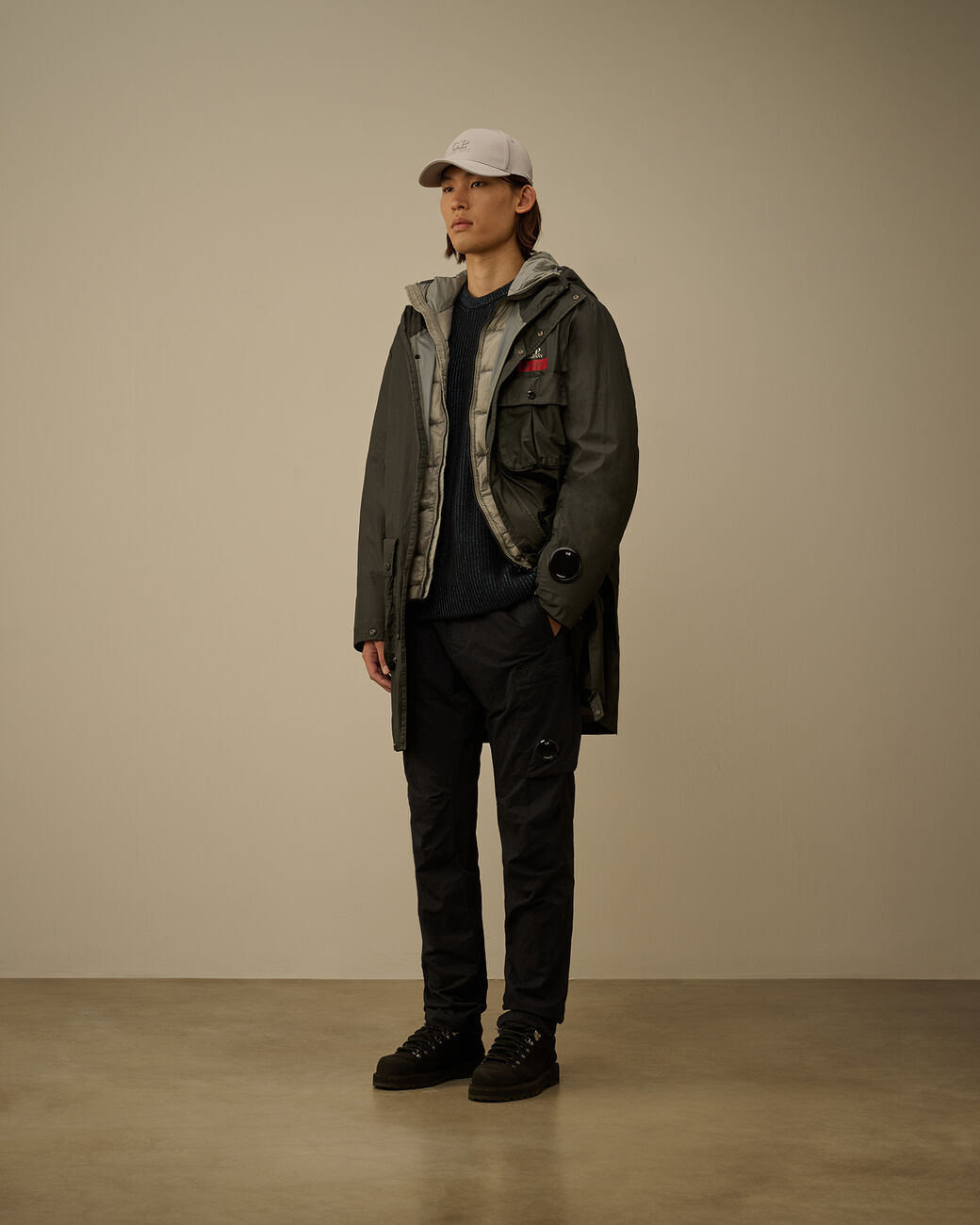 Fleece Knit Crewneck Lens Sweater CP Company® AW25 - Aegean Blue