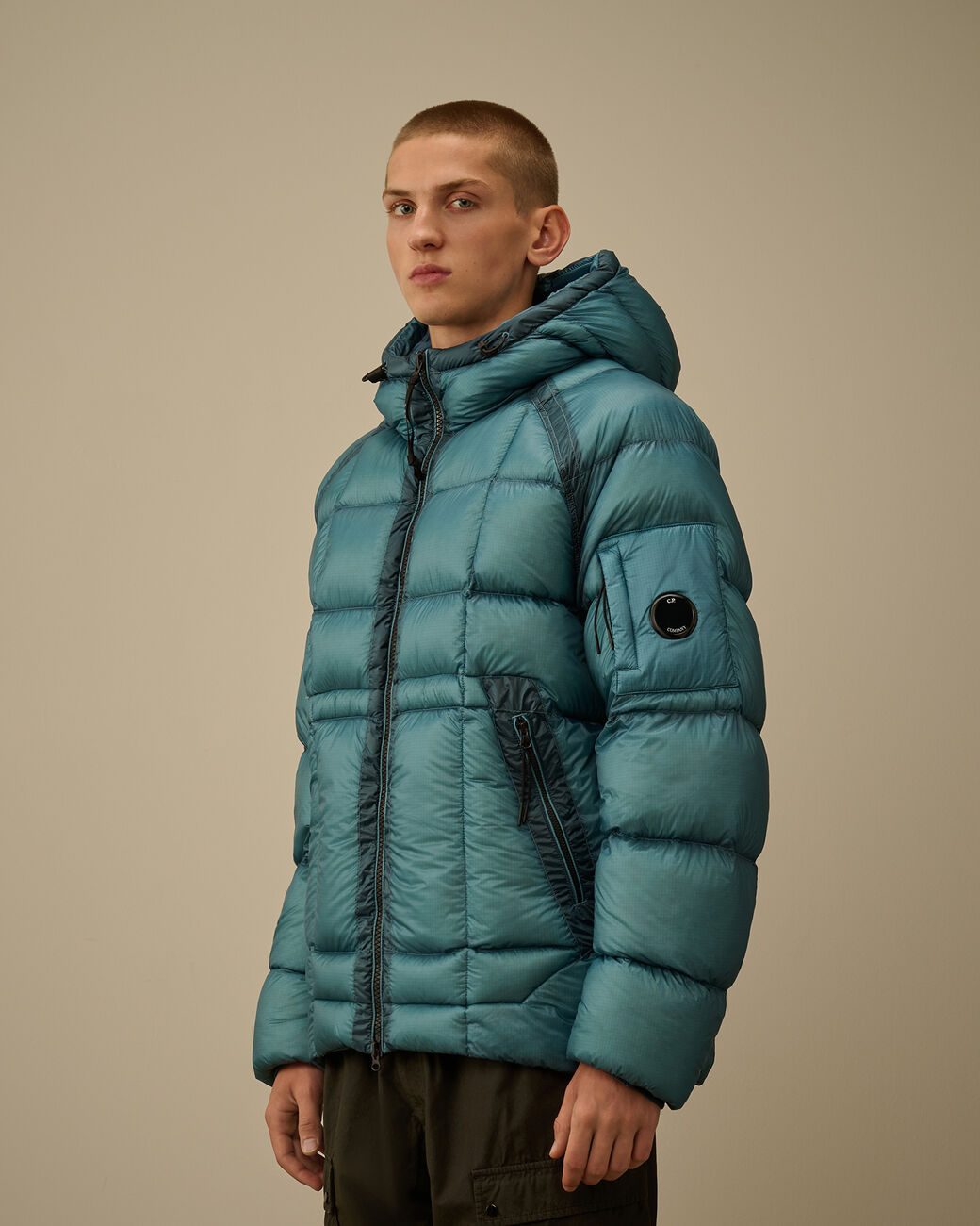 D.D. Shell Hooded Down Jacket CP Company® AW25 - Aegean Blue
