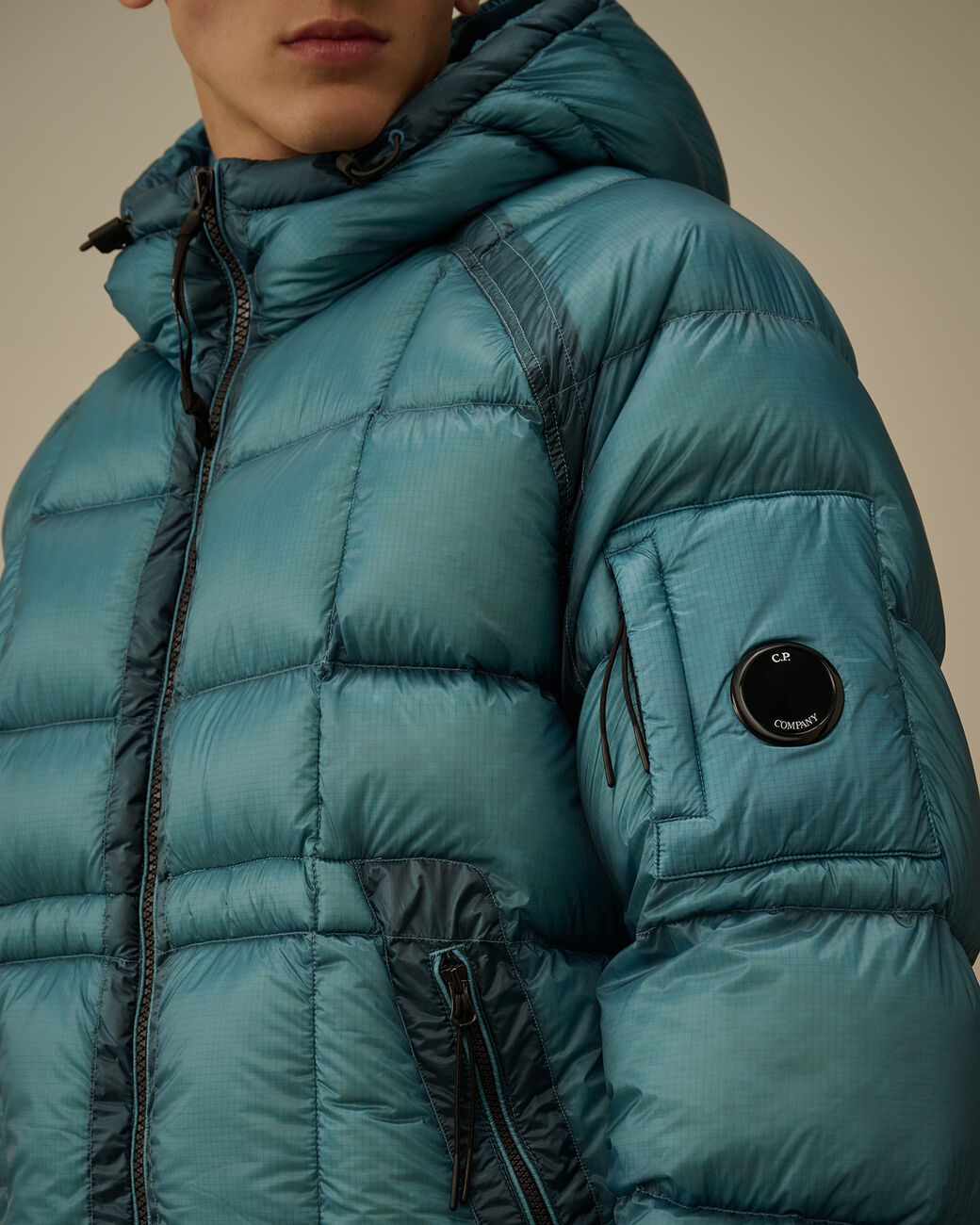 D.D. Shell Hooded Down Jacket CP Company® AW25 - Aegean Blue