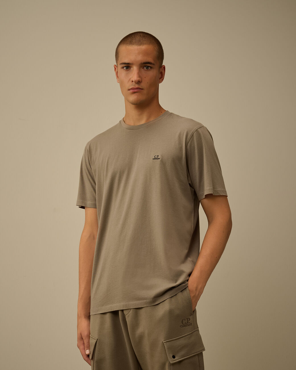 30/1 Jersey Short Sleeve Logo Patch T-Shirt CP Company® AW25 - Fallen Rock