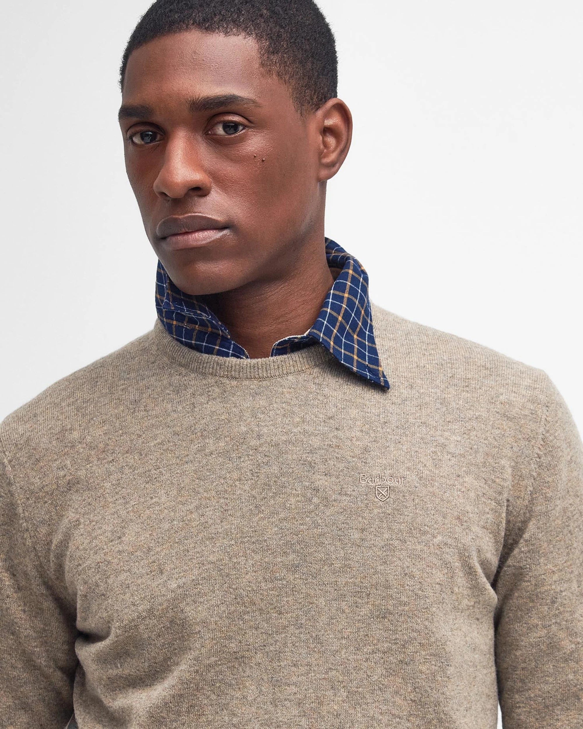 Essential L/Wool Crew AW25 Barbour - Fossil