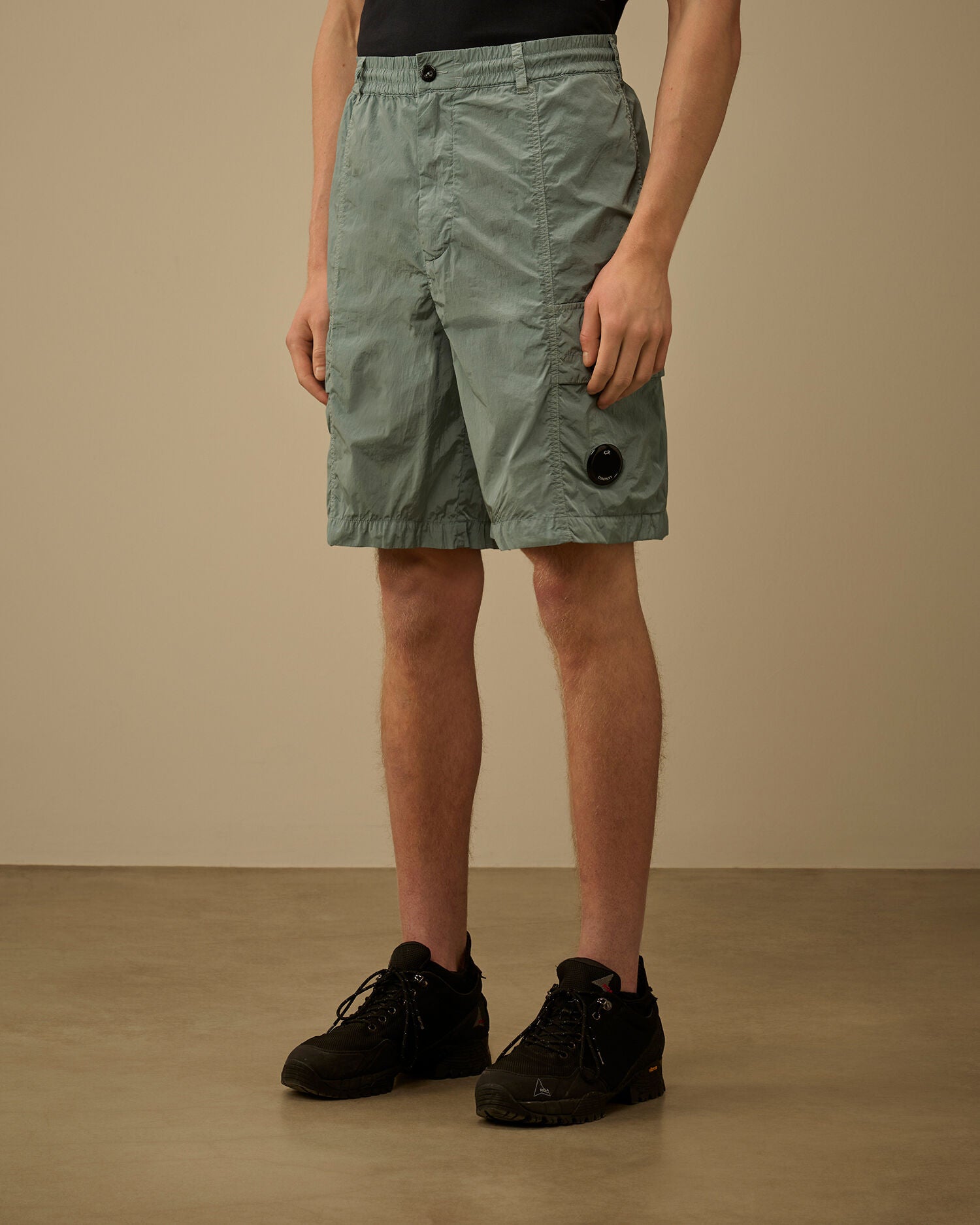 Chrome-R Lens Boxy Cargo Shorts C.P. Company - Silver Blue
