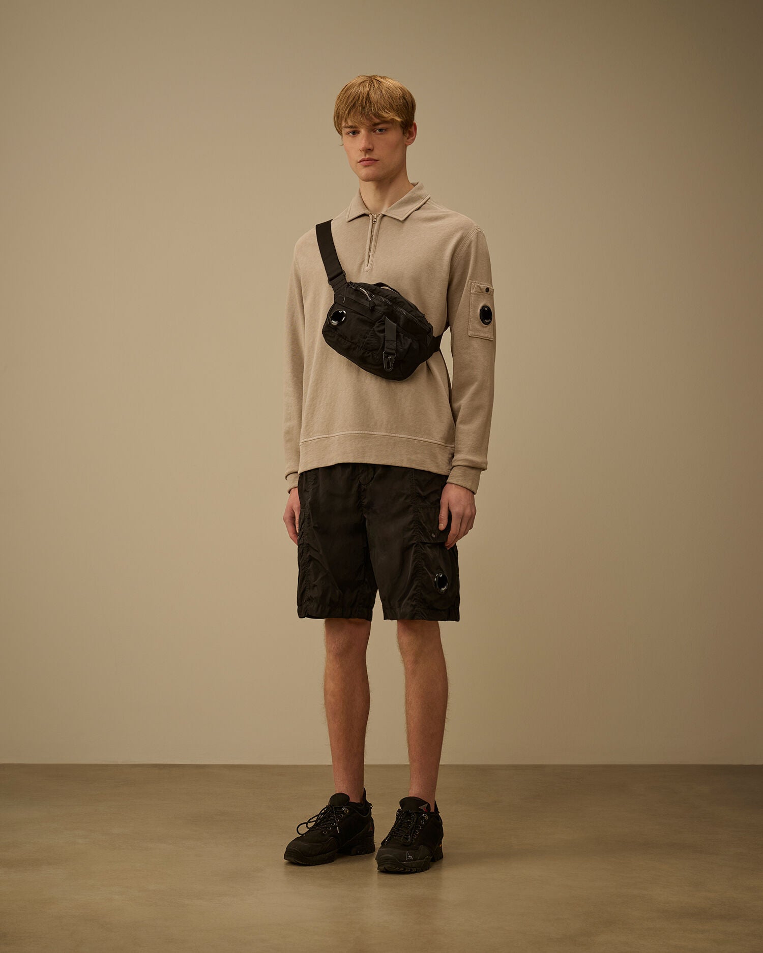 Chrome-R Lens Boxy Cargo Shorts C.P. Company - Black
