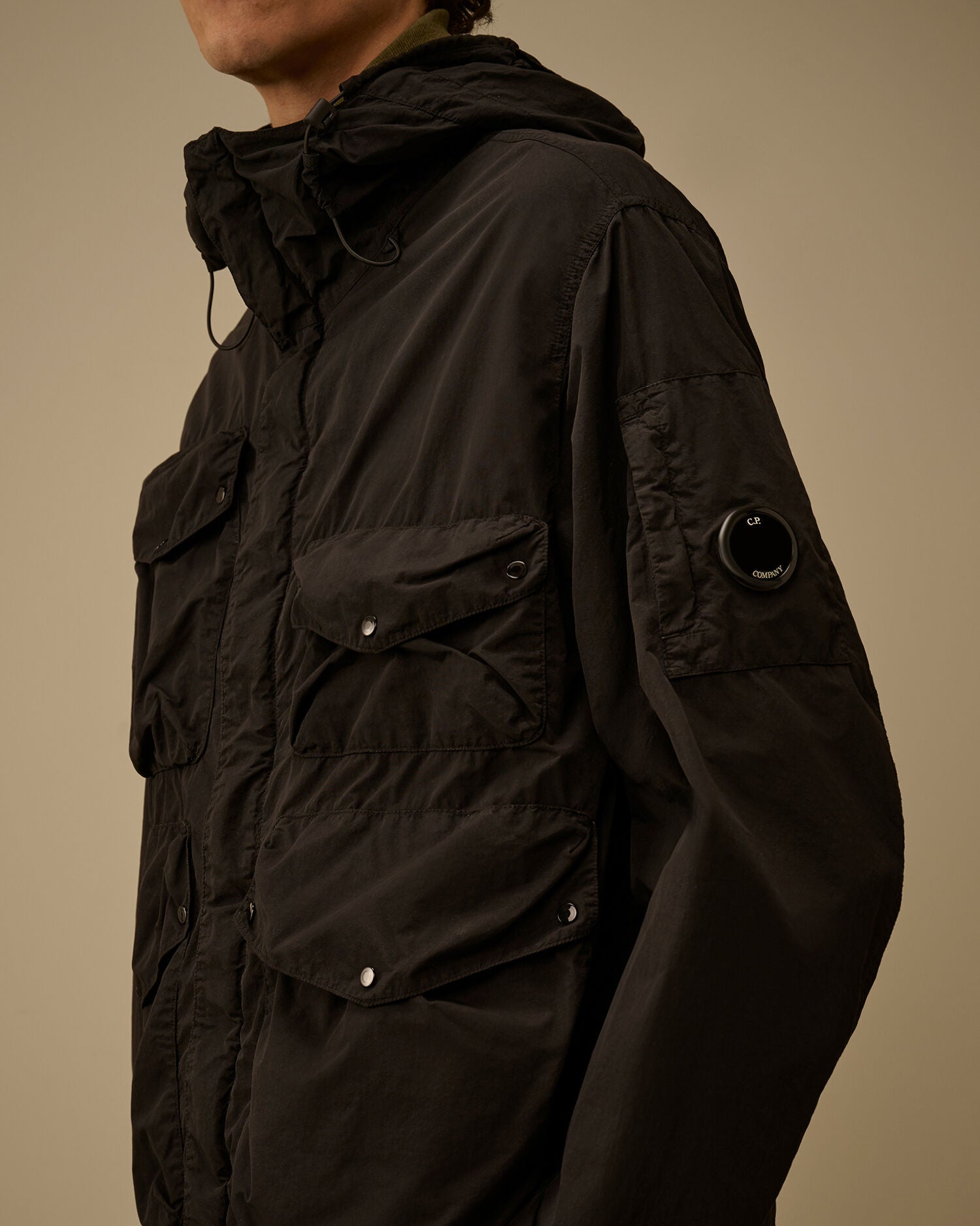 Flatt Nylon Goggle Jacket C.P. Company - Black