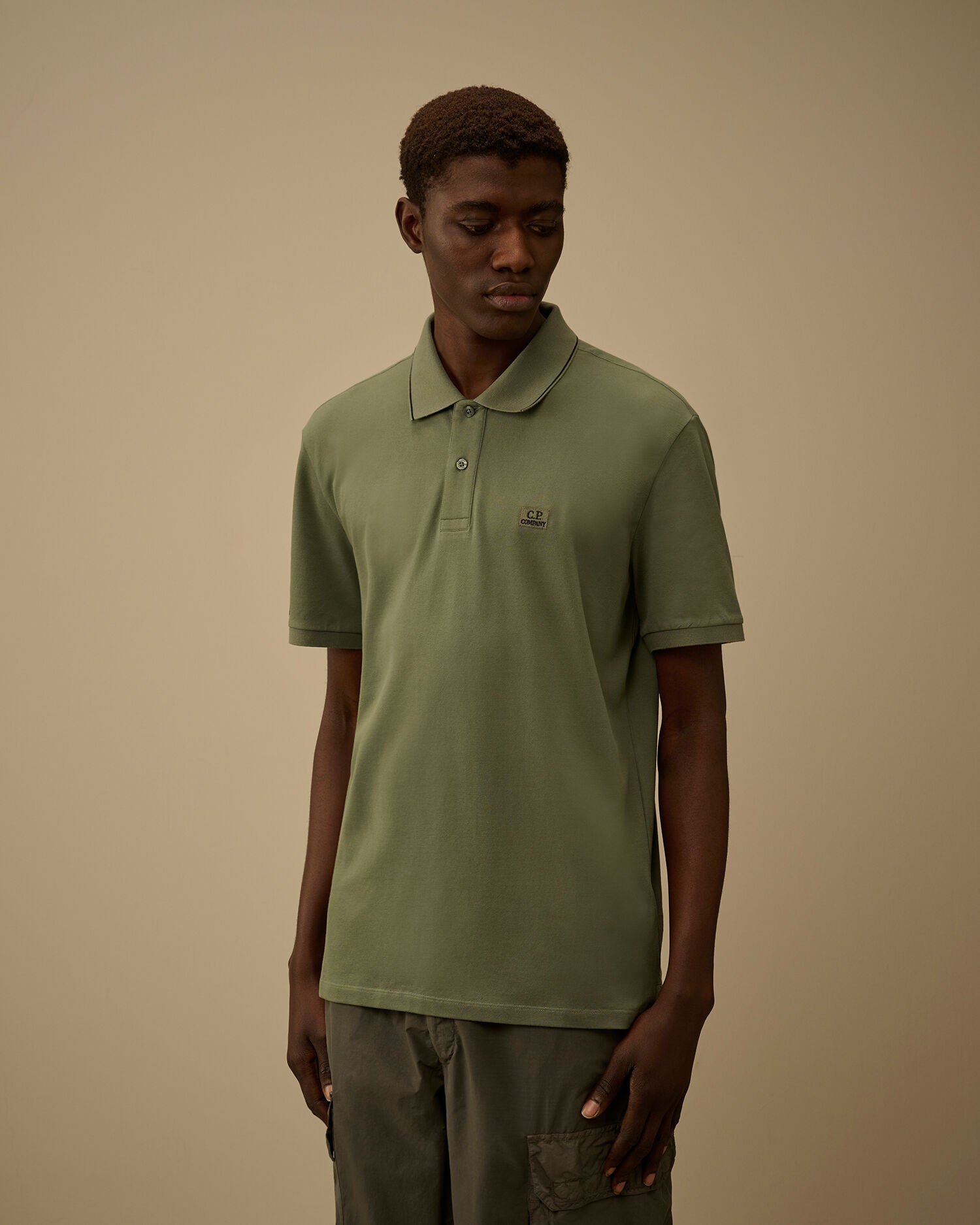 Stretch Piquet Short Sleeve Polo C.P. Company - Laurel Wreath Green