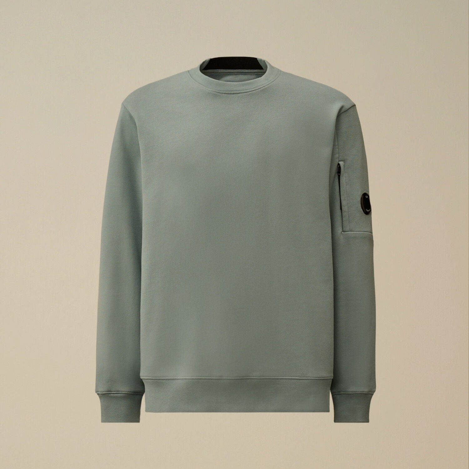Cotton Diagonal Fleece Resist Dyed Crewneck Lens Sweatshirt C.P. Company - Silver Blue