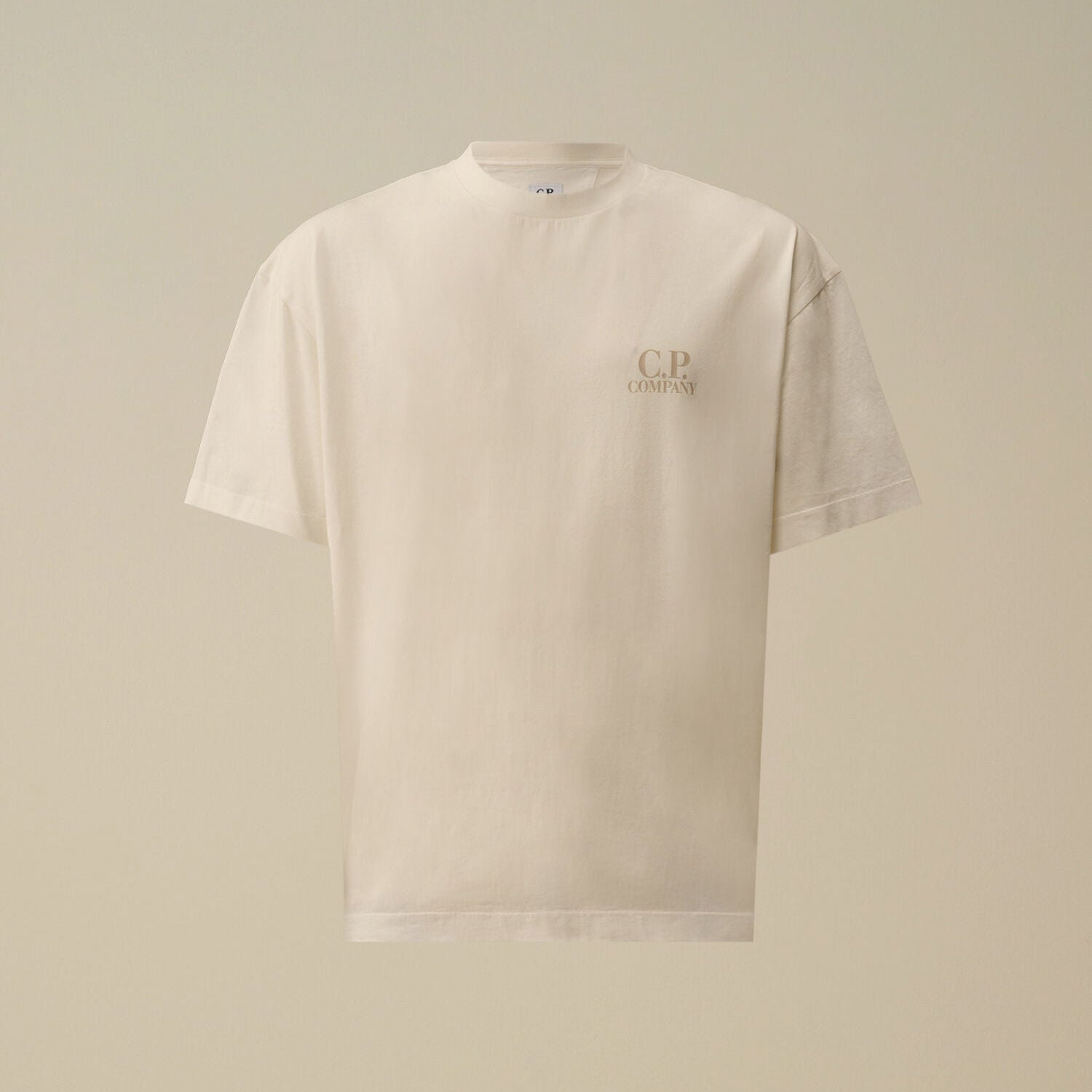 30/1 Jersey Short Sleeve Printed Graphics T-Shirt, C.P. Company - Gauze White