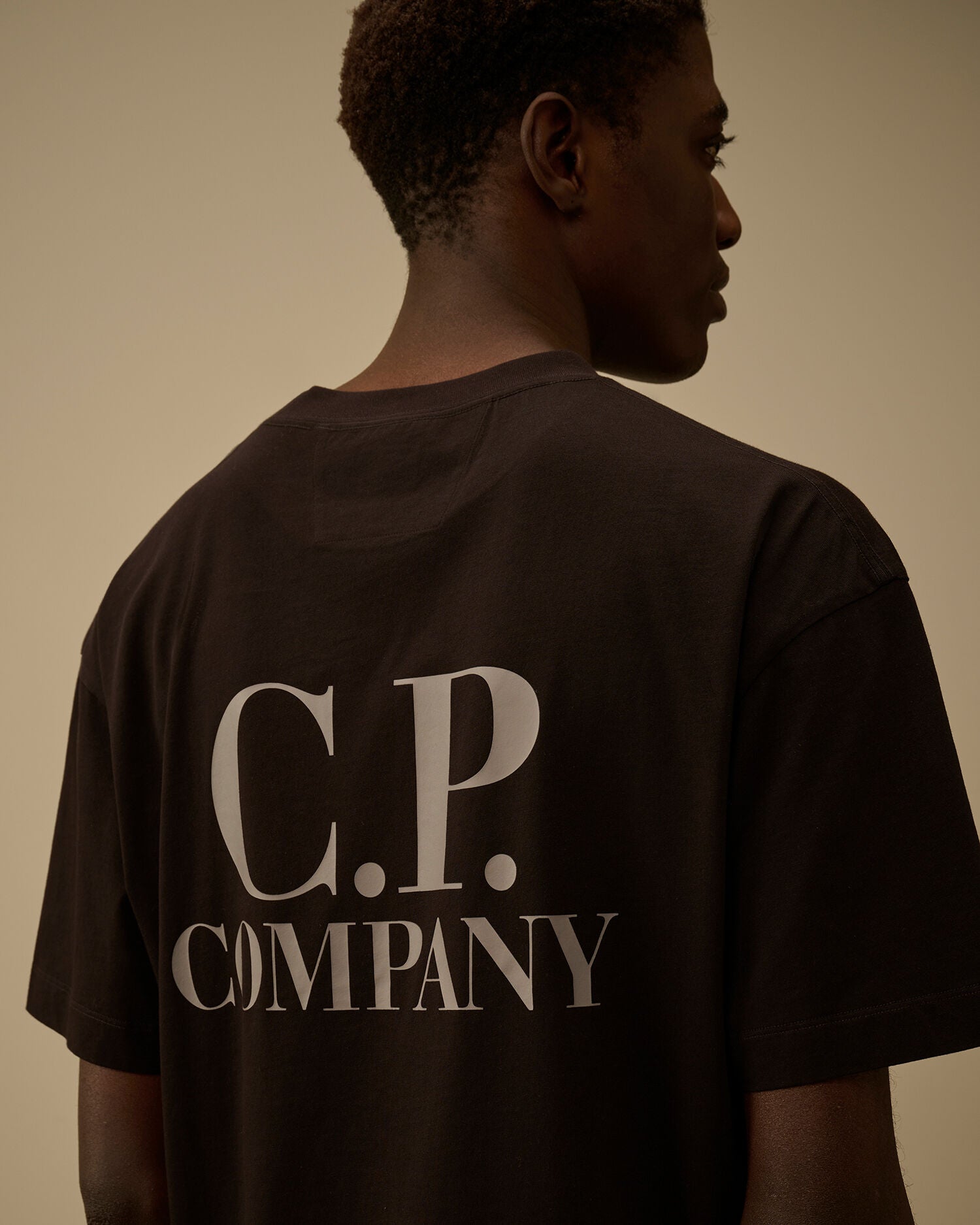 30/1 Jersey Short Sleeve Printed Graphics T-Shirt, C.P. Company - Black