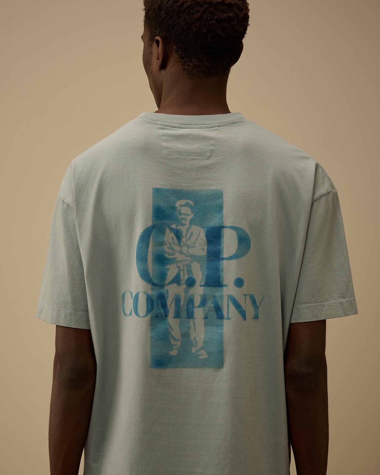 30/1 Jersey Comfort Logo T-Shirt C.P. Company - Silver Blue