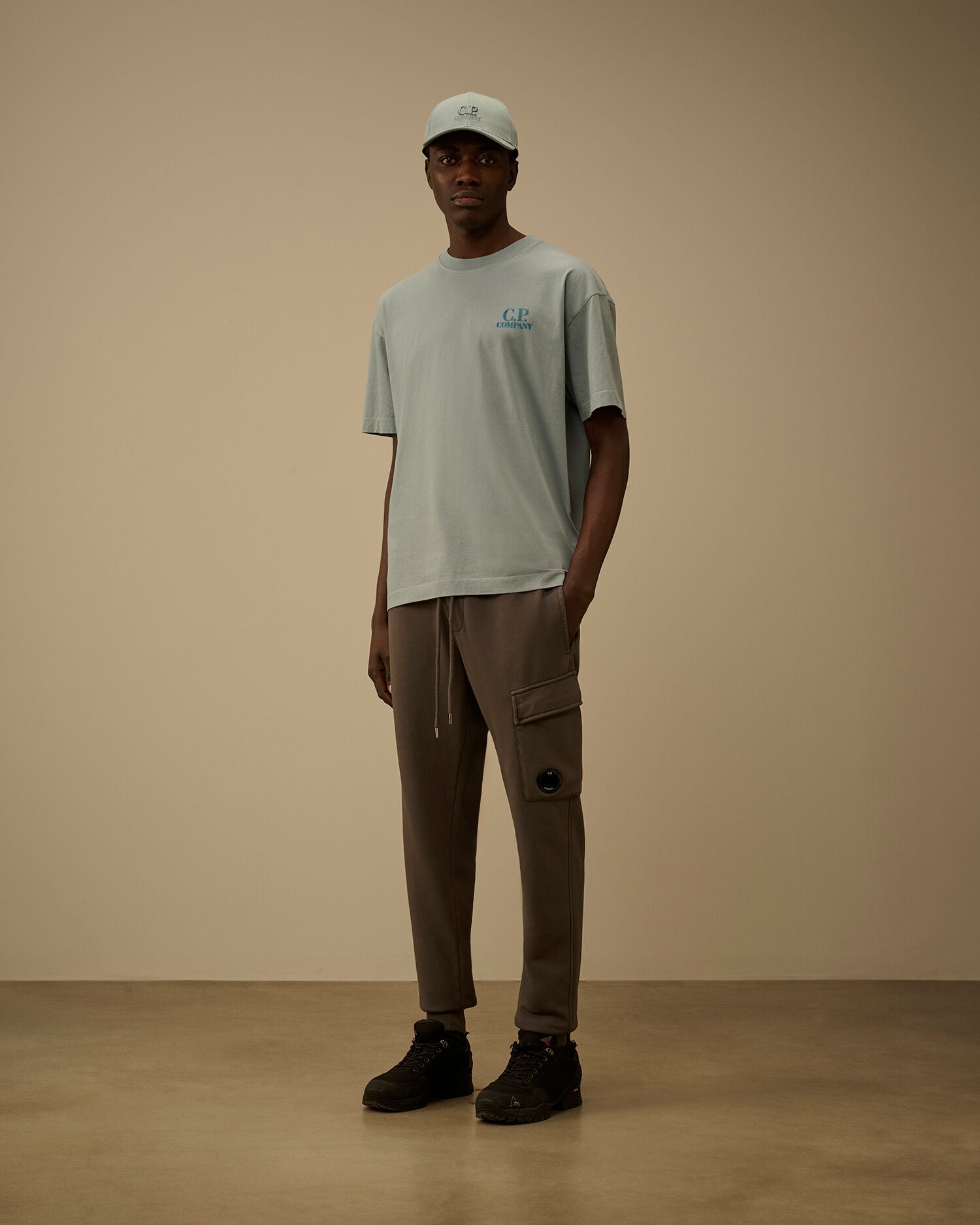30/1 Jersey Comfort Logo T-Shirt C.P. Company - Silver Blue