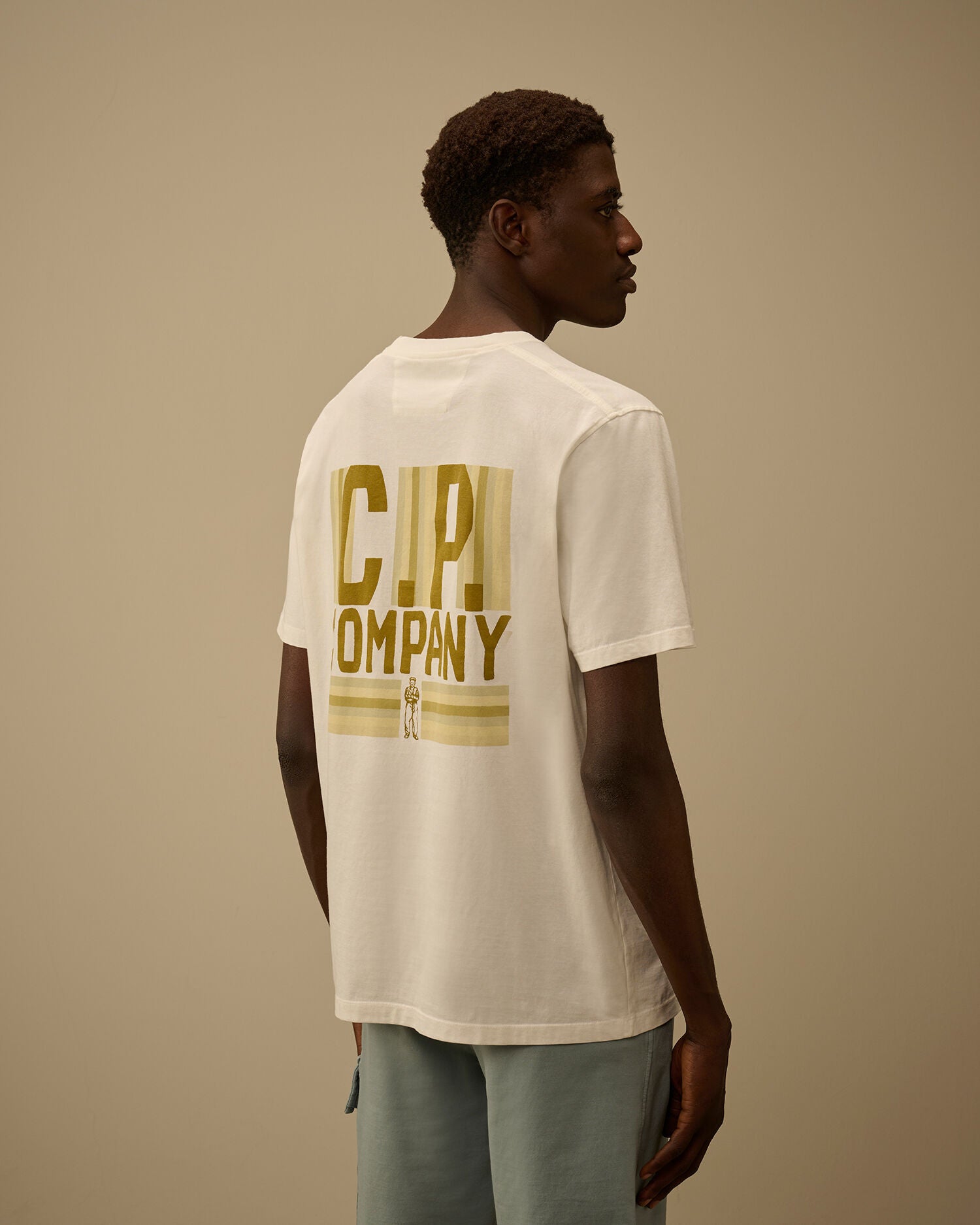 30/1 Jersey Short Sleeve British Sailor T-Shirt C.P. Company - Gauze White