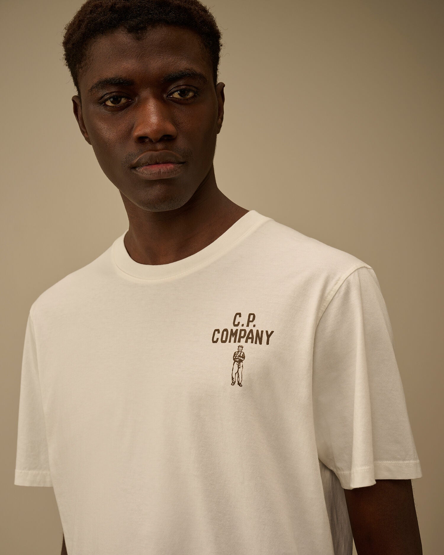 30/1 Jersey Short Sleeve British Sailor T-Shirt C.P. Company - Gauze White