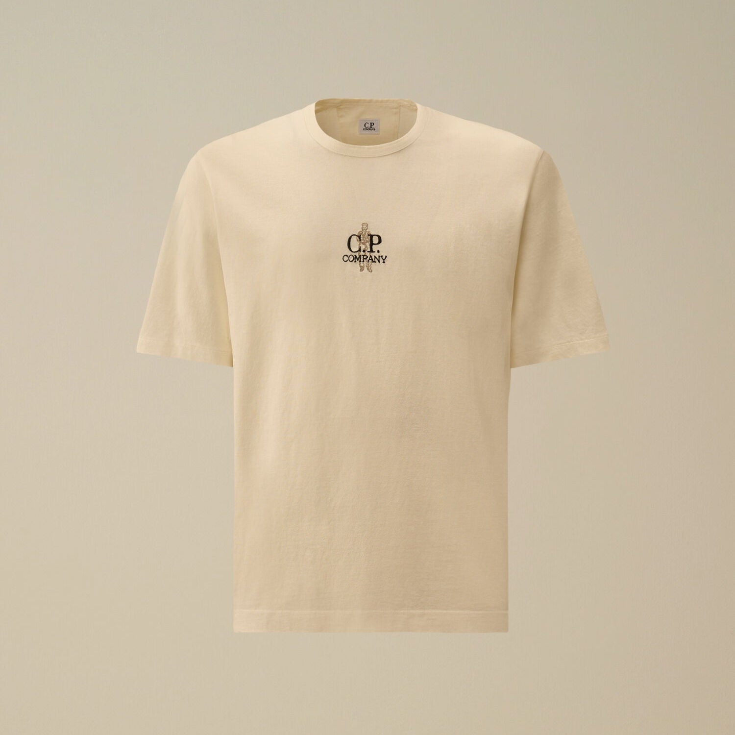 1020 Jersey Short Sleeve Embroidery T-Shirt C.P. Company - Gauze White