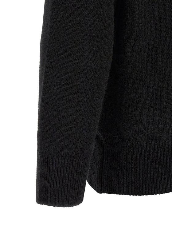 C.P. Company Lambswool GRS Crewneck Sweater Black dettaglio 2