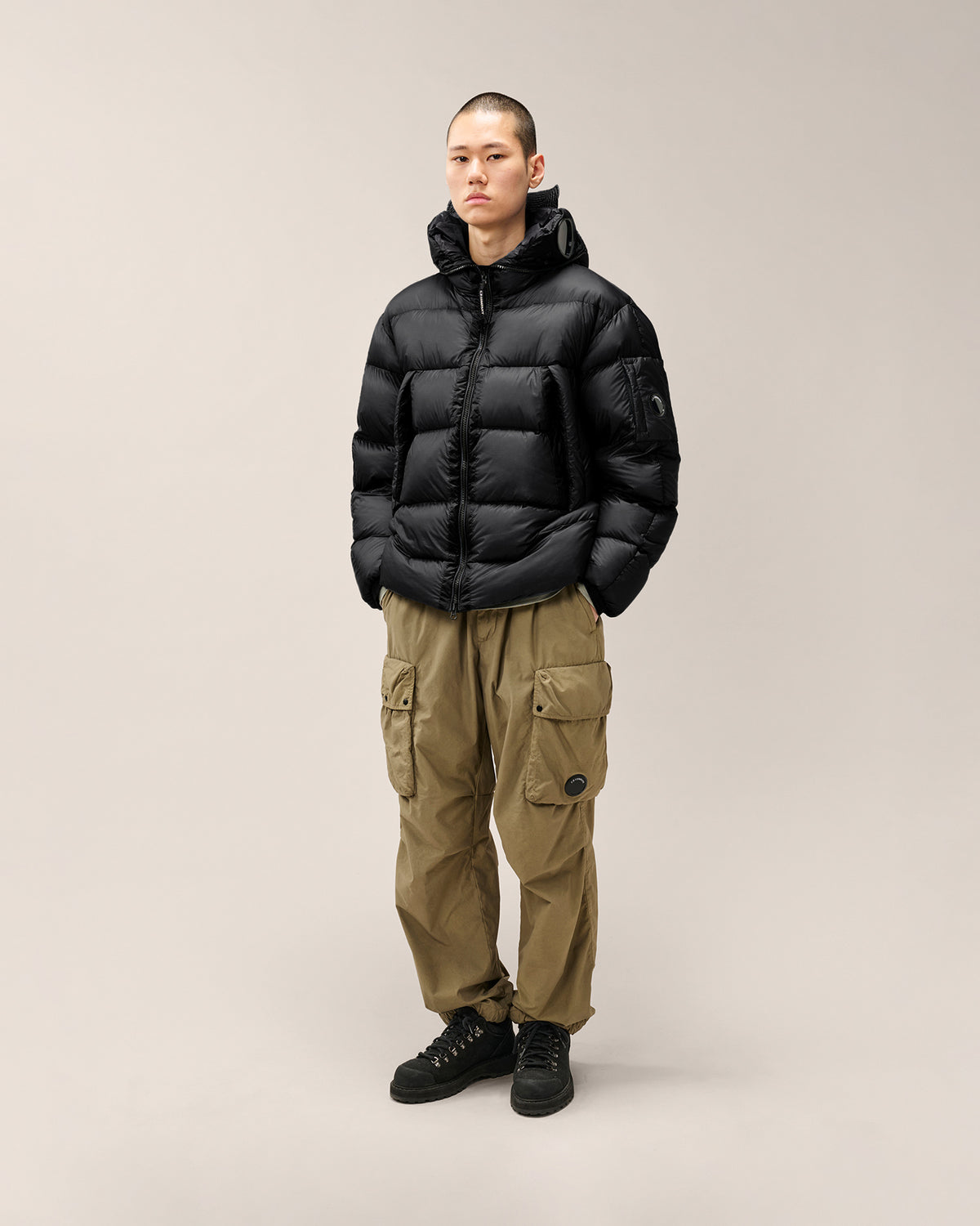C.P. Company Outerwear Medium Jacket in DD-Shell - Black, detail 5