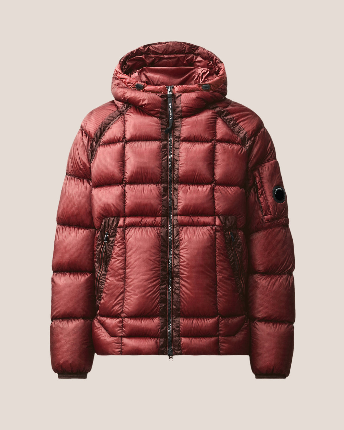 C.P. Company D.D. Shell Hooded Puffer Jacket - Andorra Red