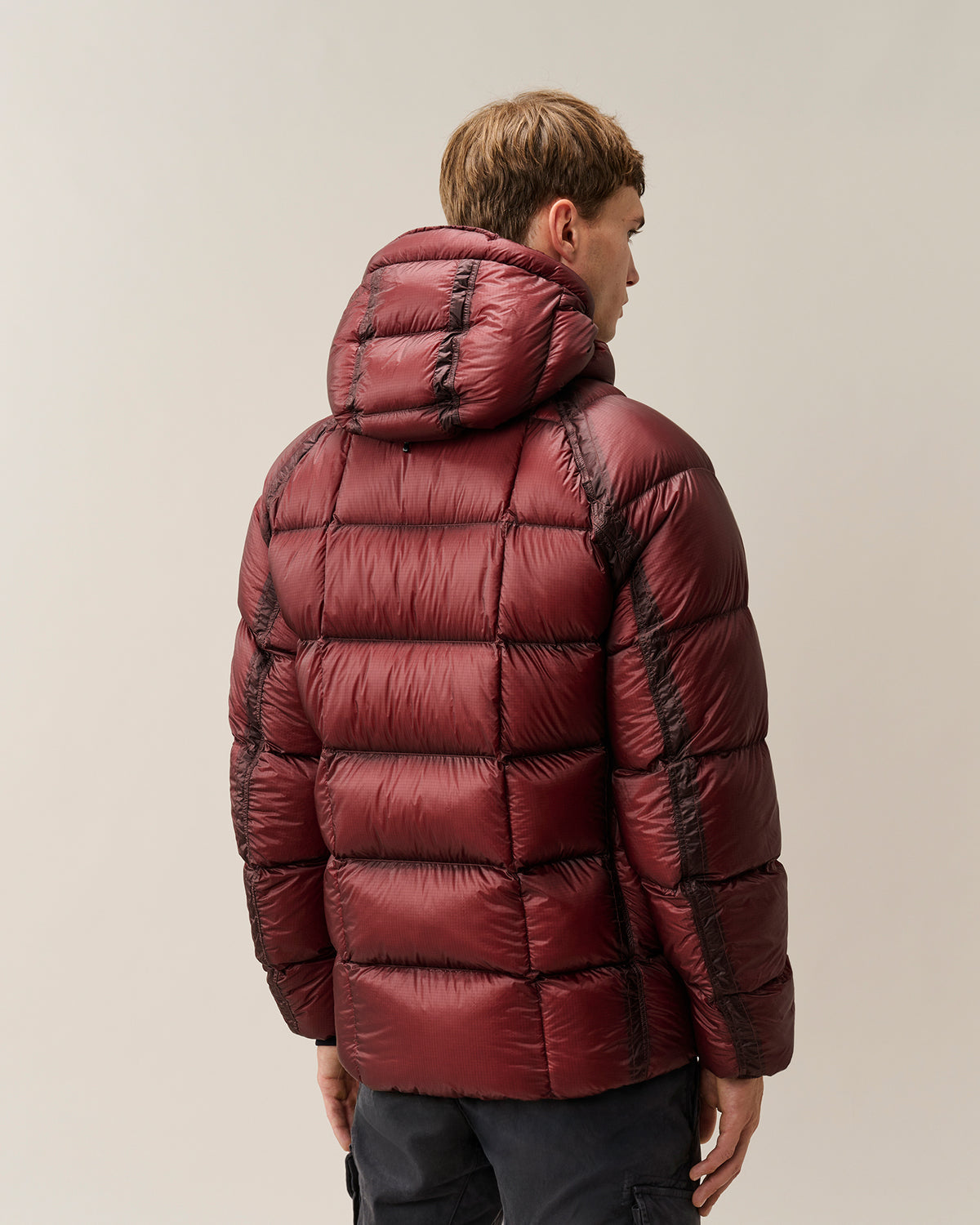 C.P. Company D.D. Shell Hooded Puffer Jacket - Andorra Red, detail 2