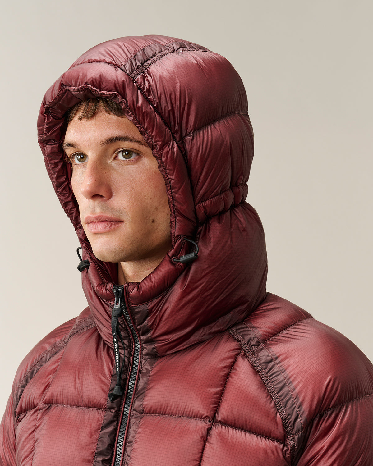 C.P. Company D.D. Shell Hooded Puffer Jacket - Andorra Red, detail 4