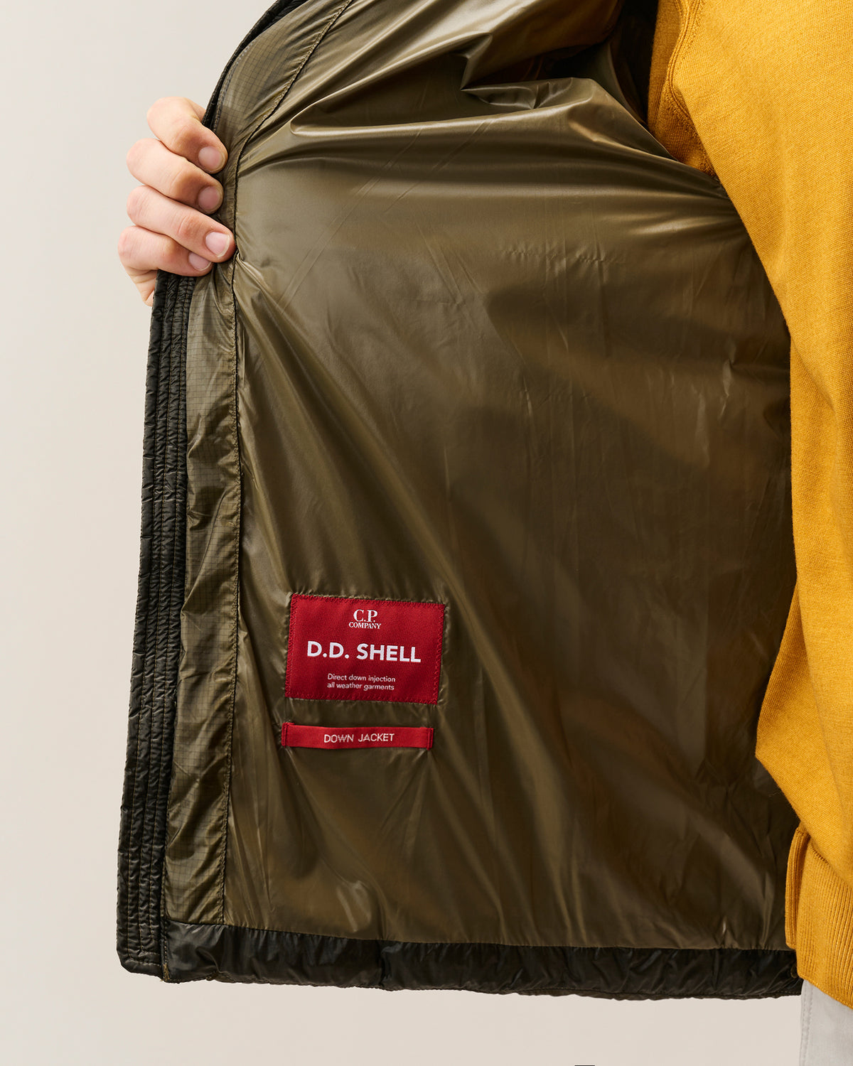 C.P. Company D.D. Shell Hooded Puffer Jacket - Ivy Green, detail 5