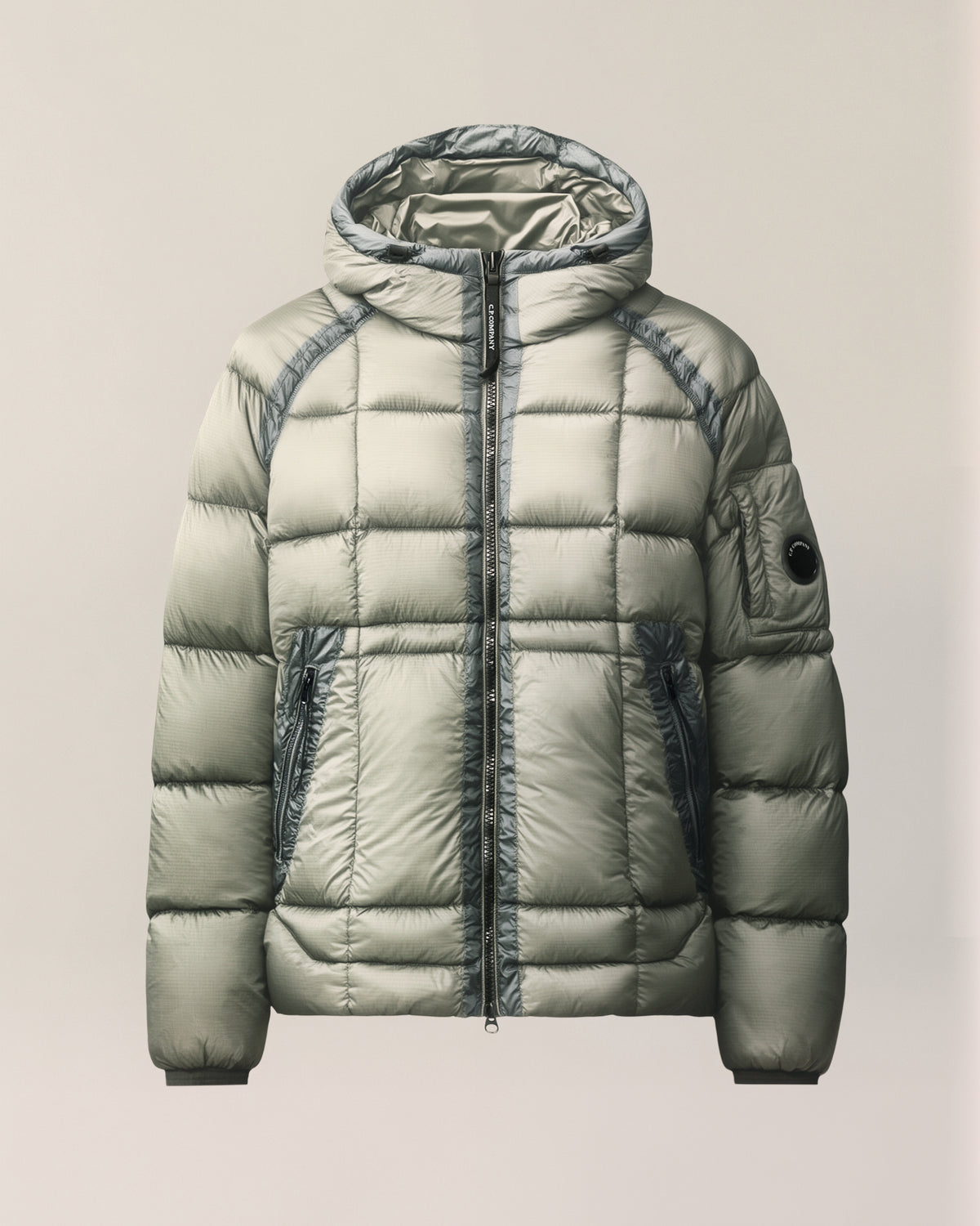 C.P. Company D.D. Shell Hooded Puffer Jacket - Flint Grey