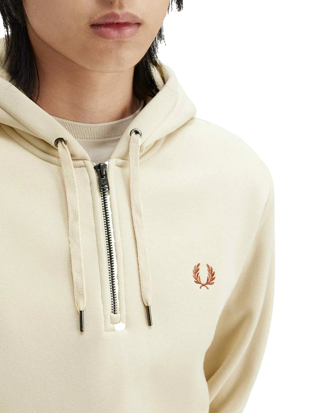 FP Hooded Fleece Back Sweatshirt Fred Perry - Oatmeal