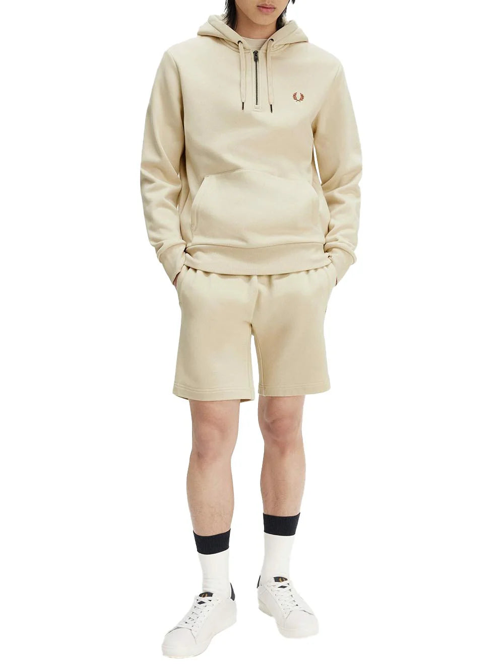 FP Hooded Fleece Back Sweatshirt Fred Perry - Oatmeal