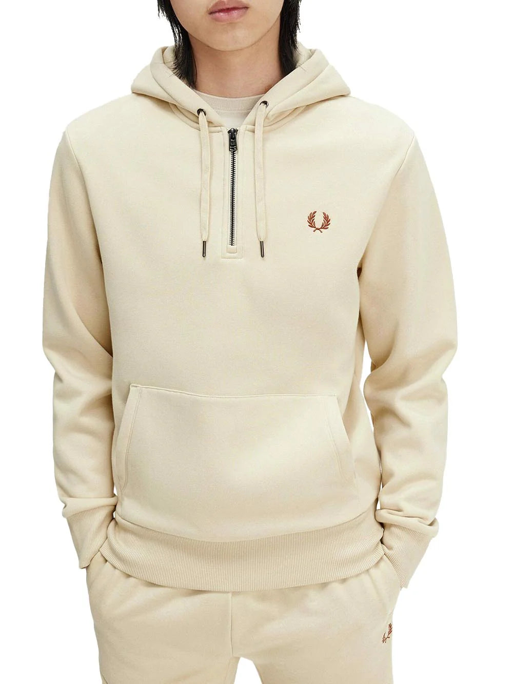 FP Hooded Fleece Back Sweatshirt Fred Perry - Oatmeal