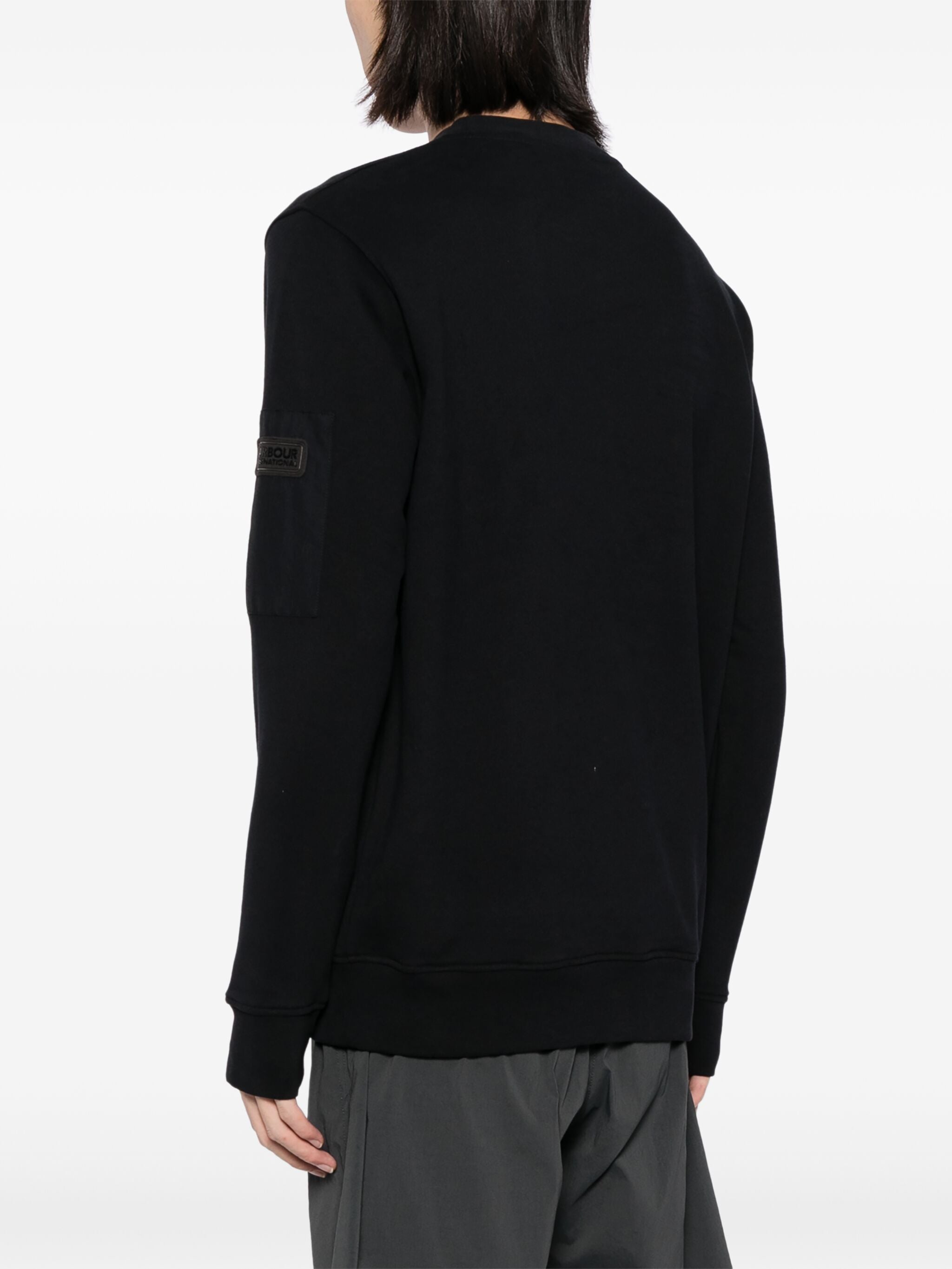 Grip Crew Neck Sweatshirt Fw24 Barbour International - Black