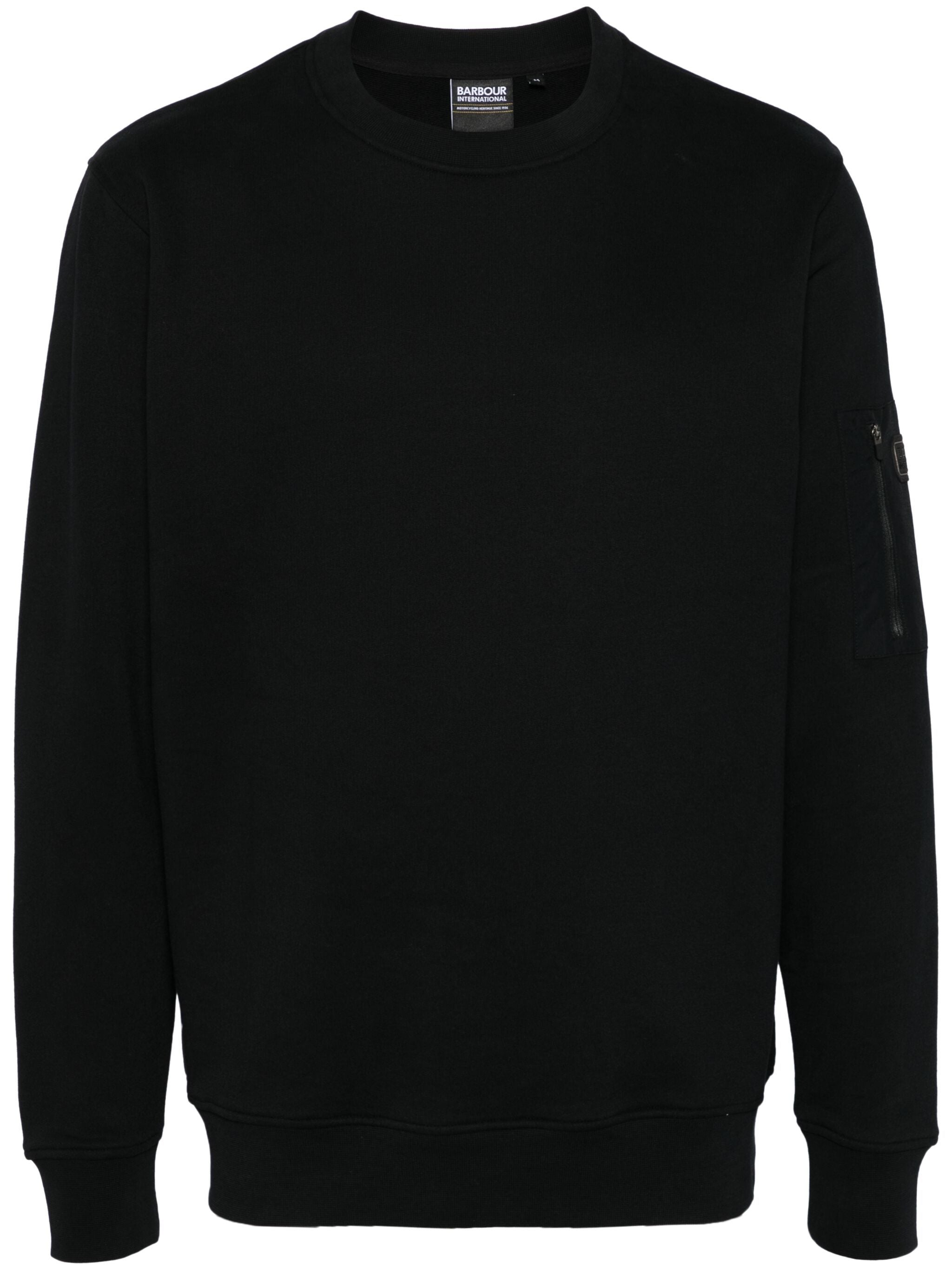 Grip Crew Neck Sweatshirt Fw24 Barbour International - Black