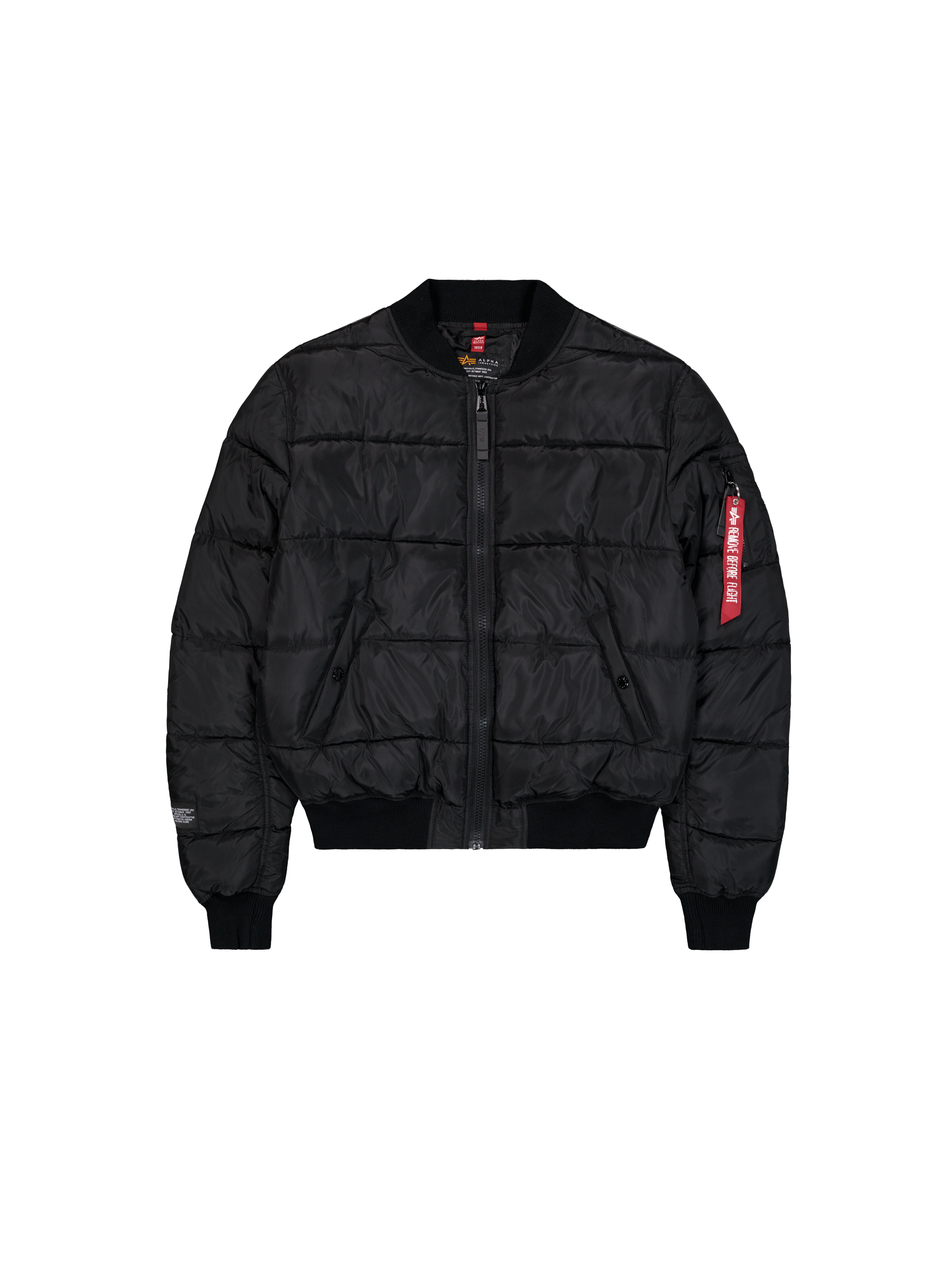 MA-1 Logo Puffer Winter Jacket Alpha Industries AW25 - Black
