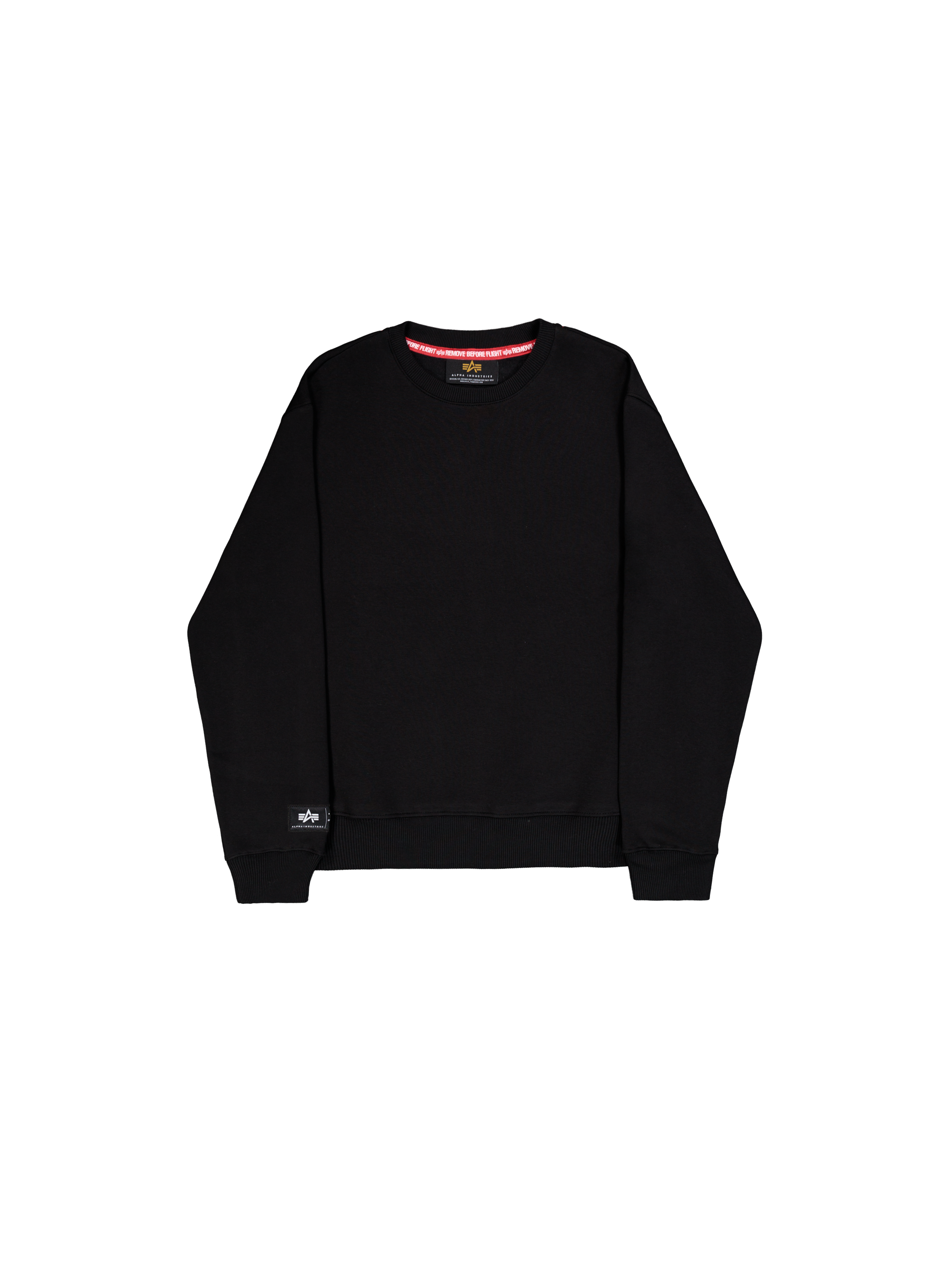 Label Backprint Sweatshirt Alpha Industries AW25 - Black