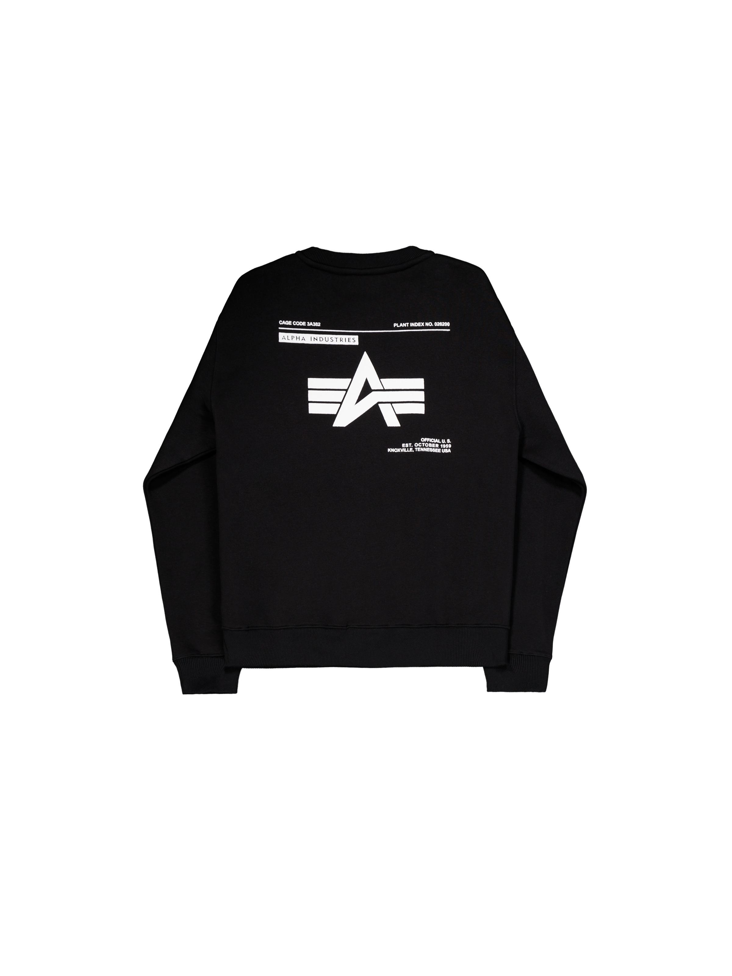 Label Backprint Sweatshirt Alpha Industries AW25 - Black