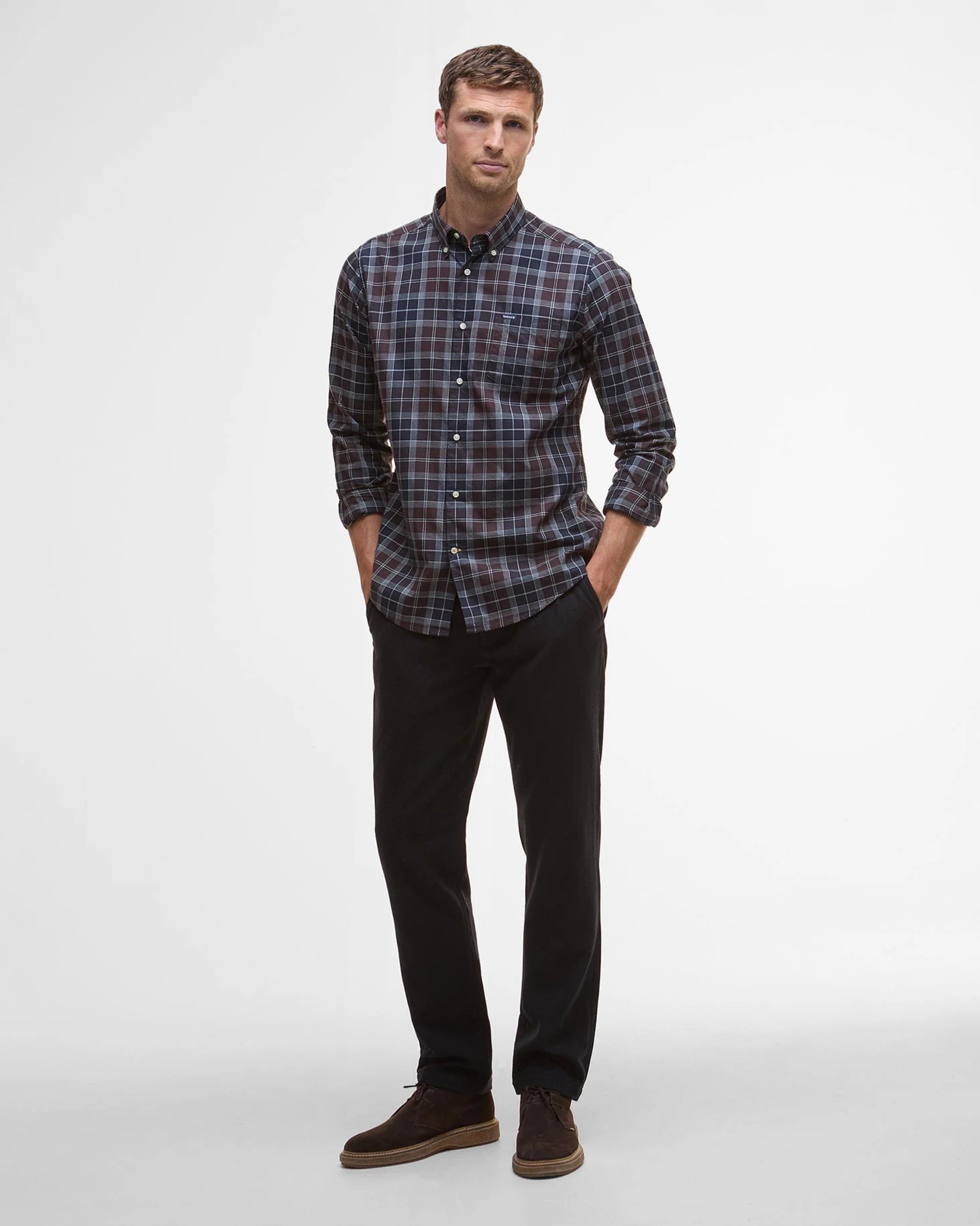 Wetheram Tailored Shirt AW25 Barbour - Midnight Oak Tartan