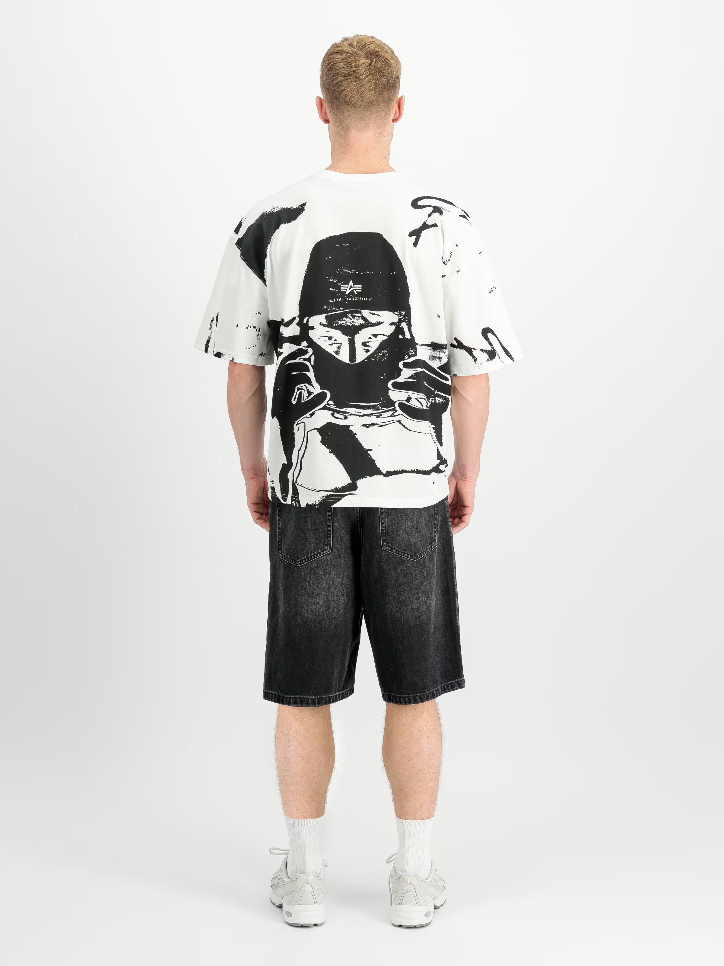 Balaclava Unisex Backprint T-Shirt Alpha Industries - White