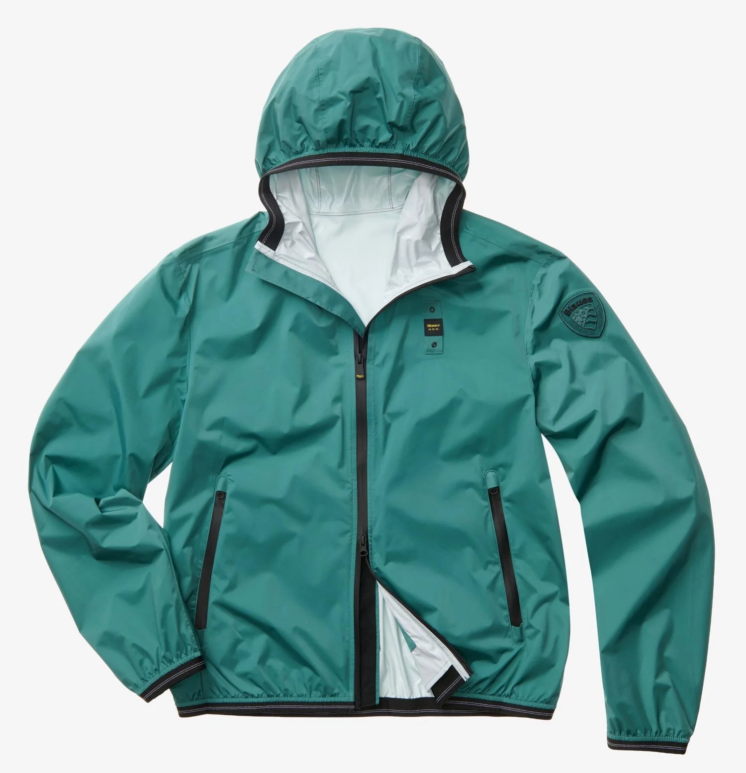 Taped Seams Windbreaker Farrin Blauer - Verde Mare del Nord
