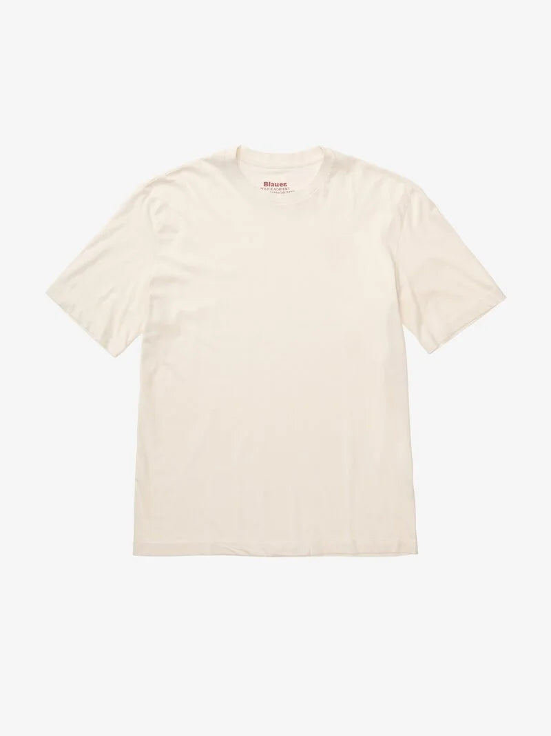 T-Shirt Eutaw Blauer - Optical White