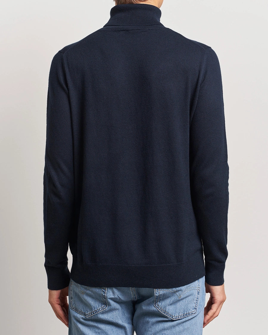 Cotton Merino Turtleneck Jumper Lyle & Scott - Dark Navy