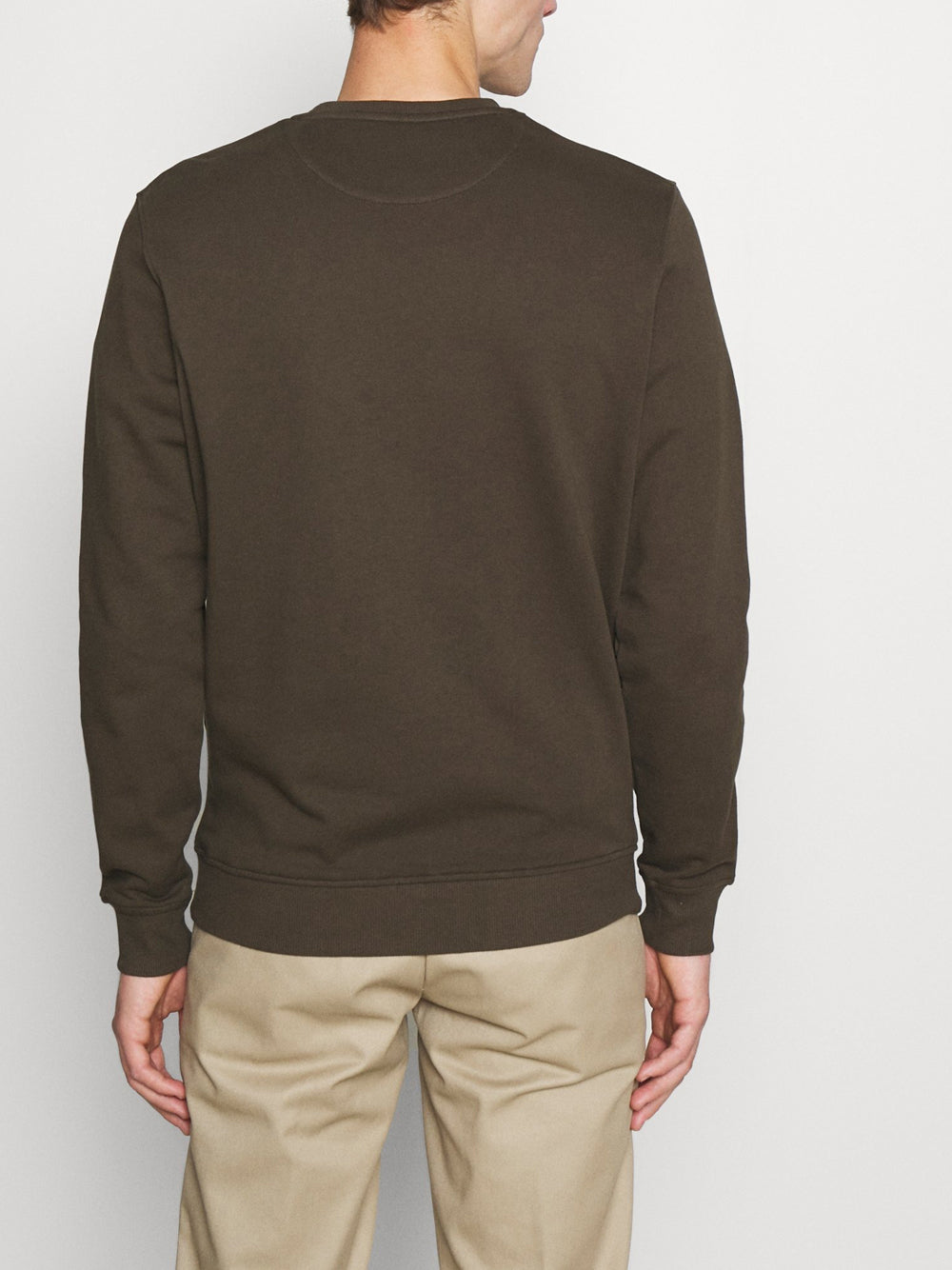 Lyle & Scott – Crew Neck Brushback Sweatshirt – Olive