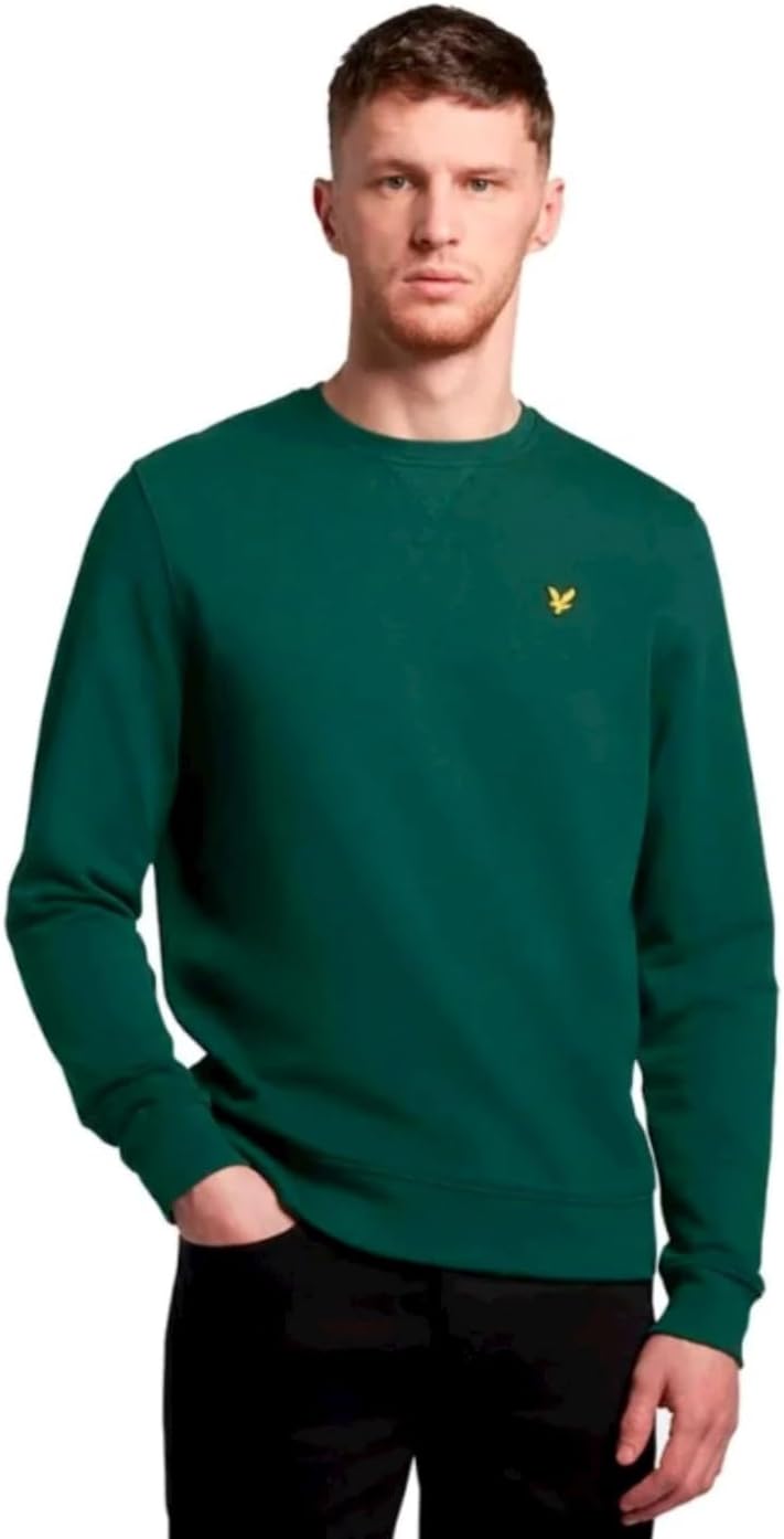 Lyle & Scott – Crew Neck Brushback Sweatshirt – Dark Green